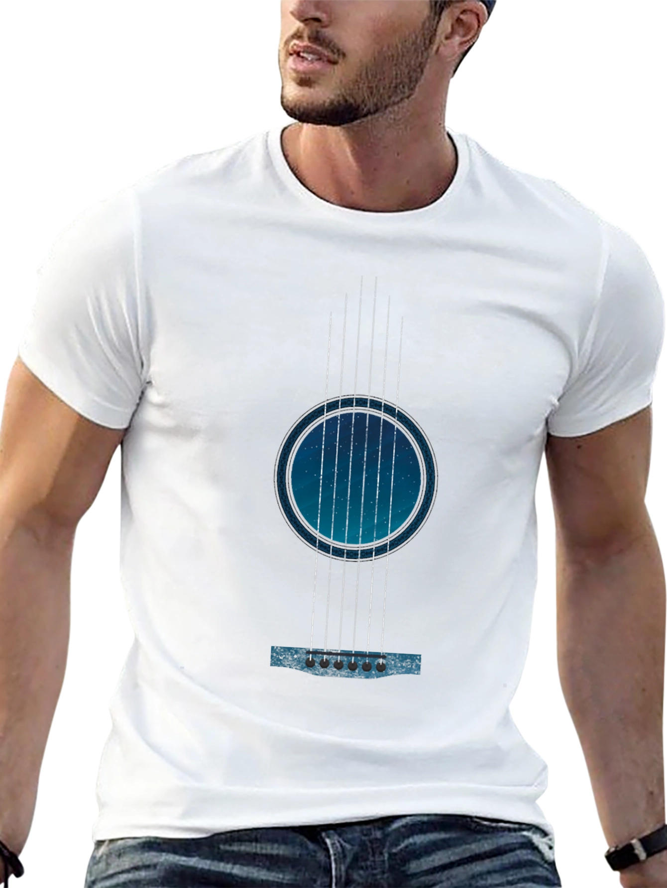 Guitar Galaxy Black T-Shirt