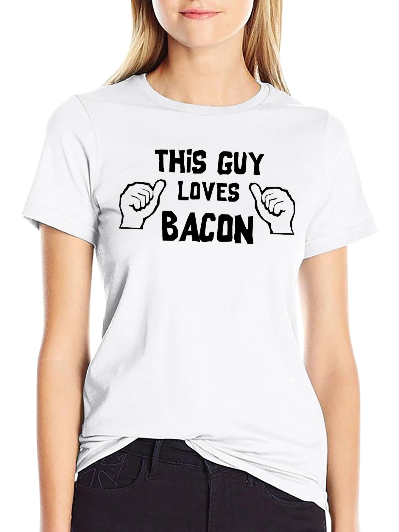 This Guy Loves Bacon T-Shirt - Funny Graphic Tee