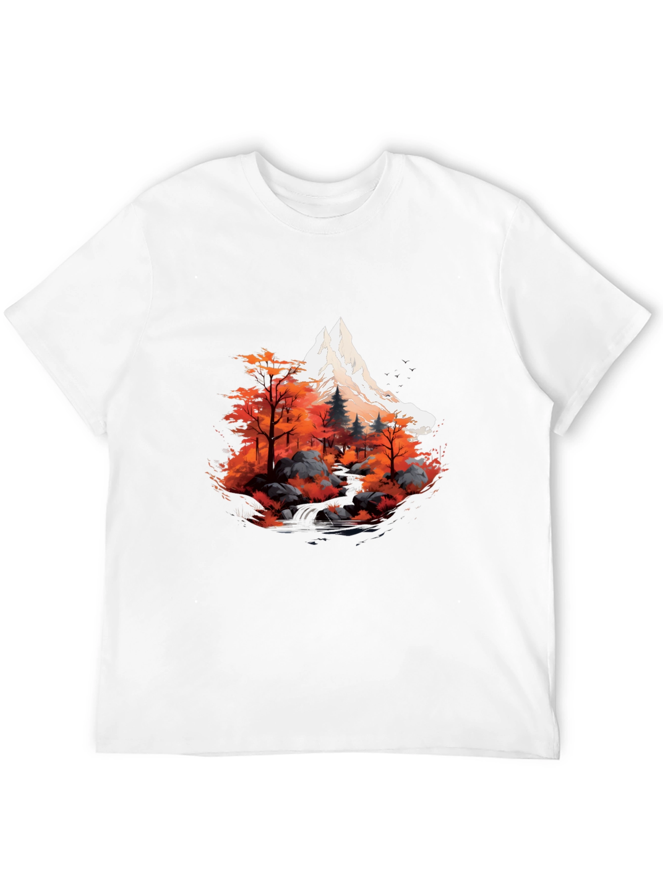 Mountain & Forest Graphic Tee - Black