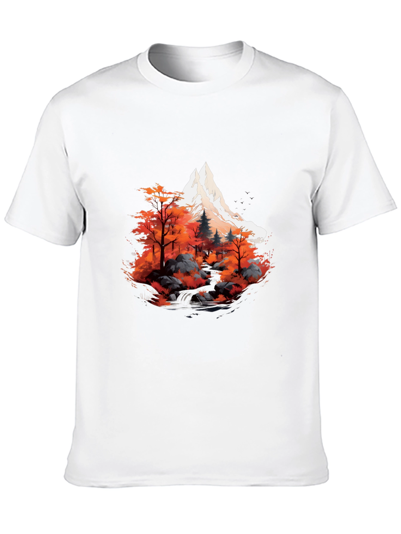 Mountain & Forest Graphic Tee - Black