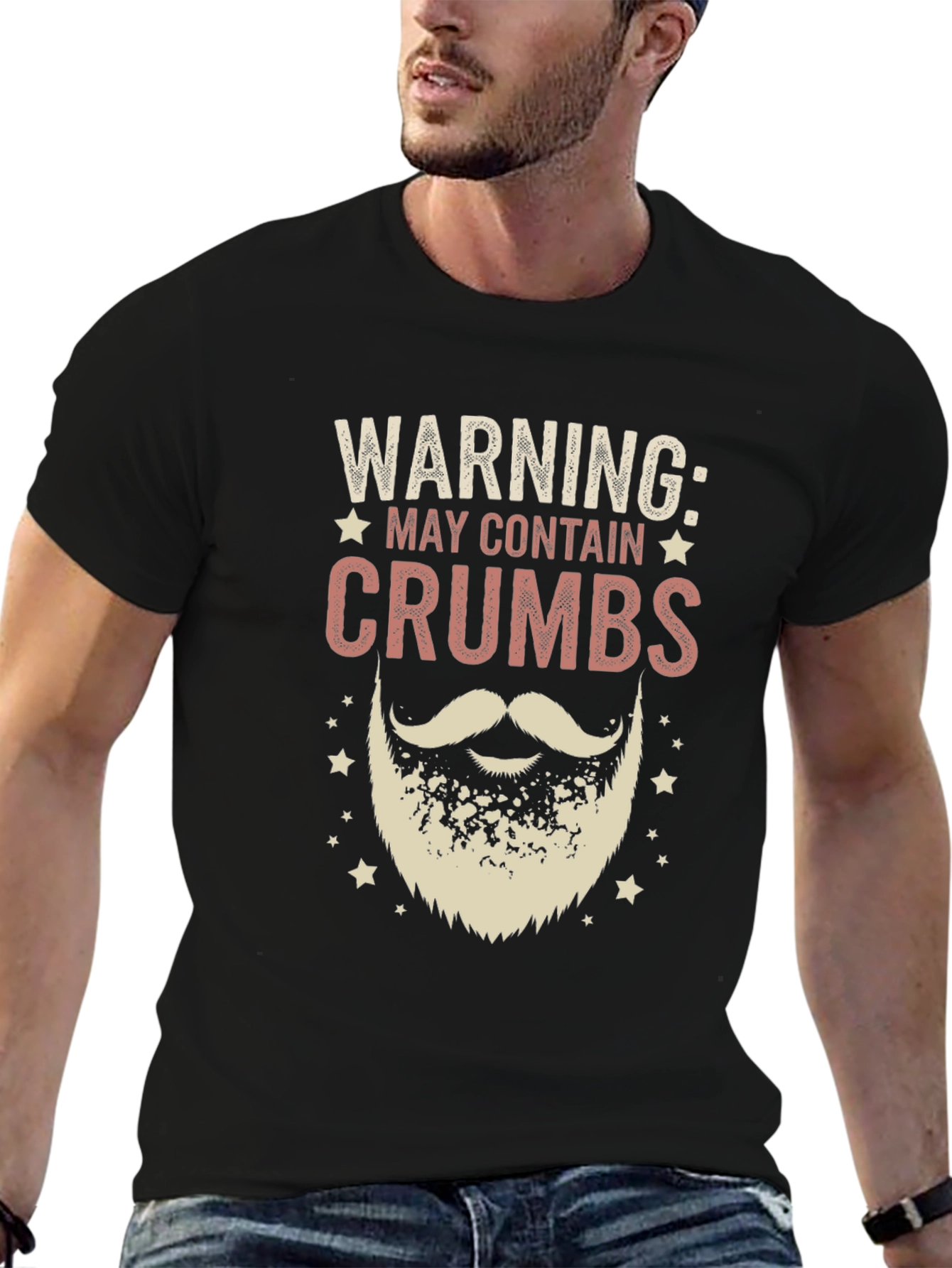 Warning May Contain Crumbs Beard T-Shirt
