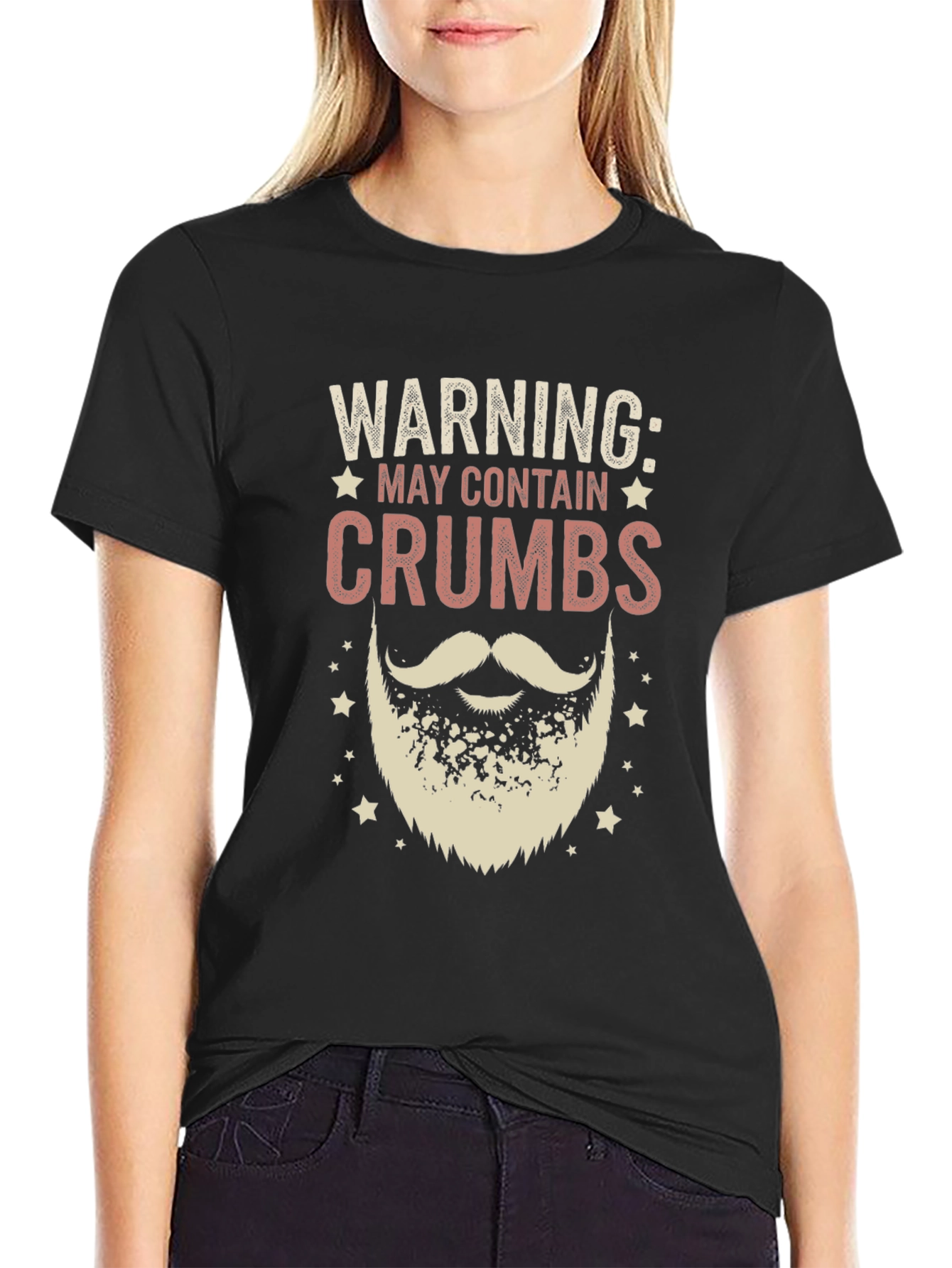 Warning May Contain Crumbs Beard T-Shirt