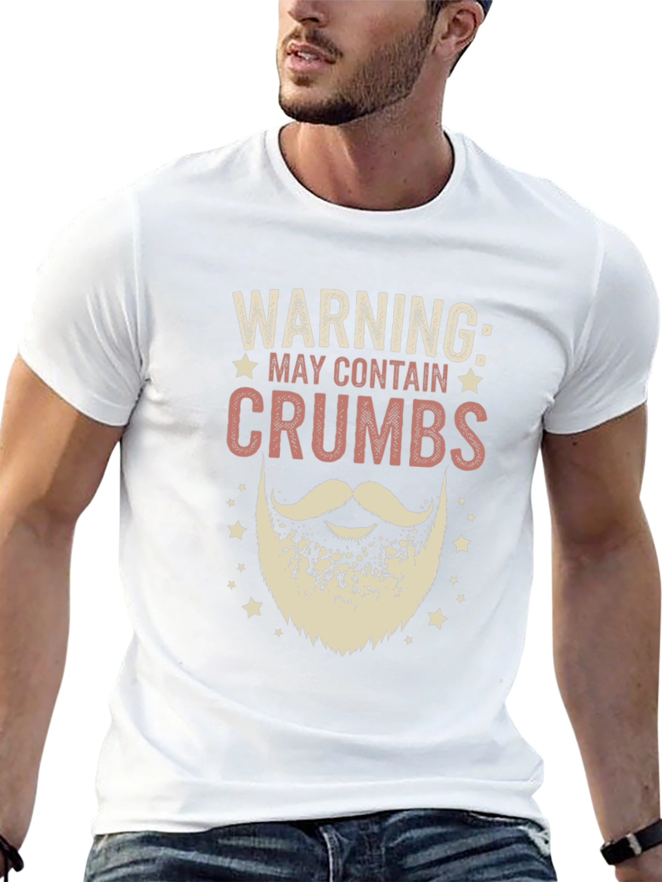 Warning May Contain Crumbs Beard T-Shirt