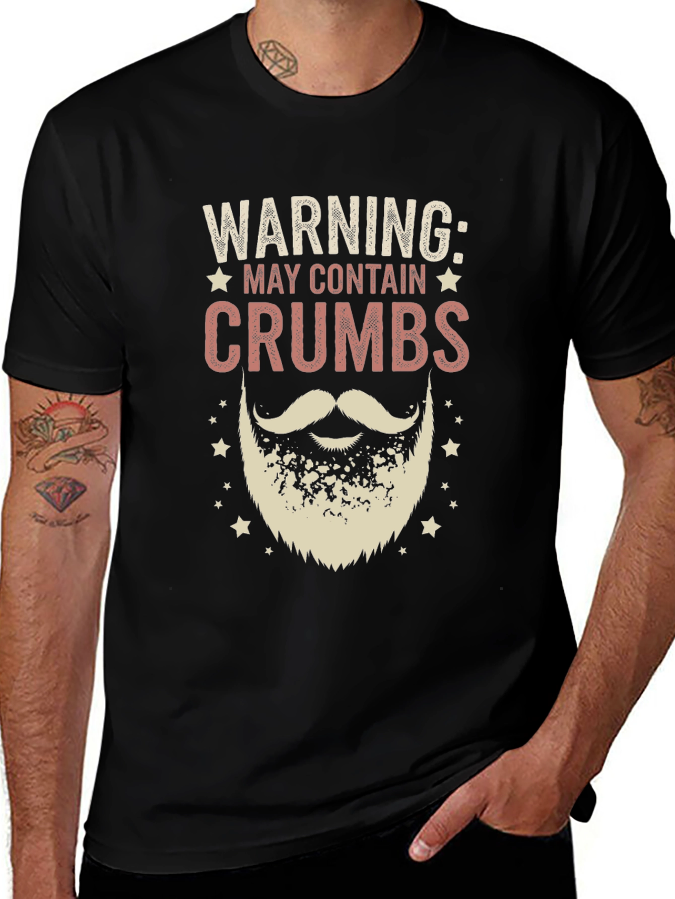 Warning May Contain Crumbs Beard T-Shirt
