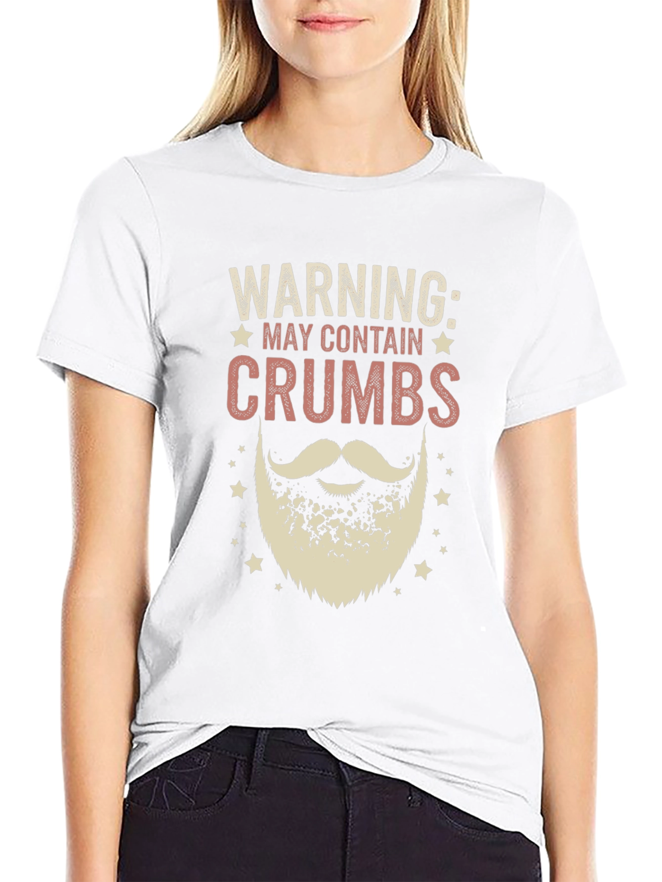 Warning May Contain Crumbs Beard T-Shirt