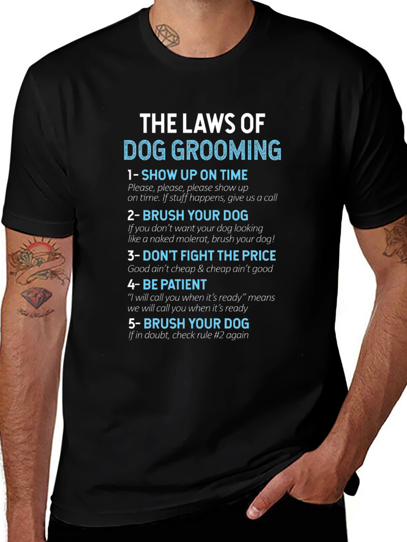 Dog Grooming Laws T-Shirt - Funny Pet Groomer Tee