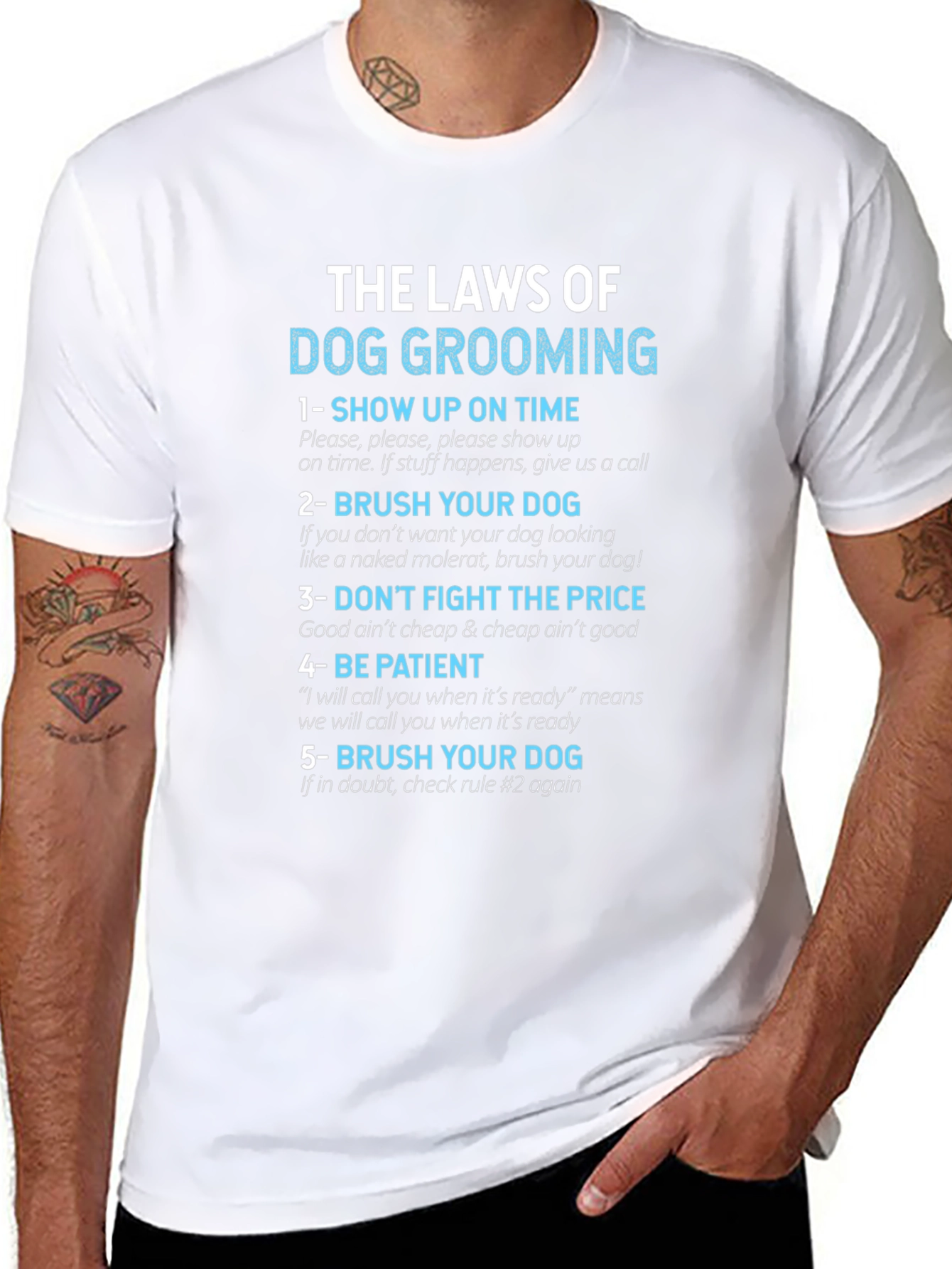 Dog Grooming Laws T-Shirt - Funny Pet Groomer Tee