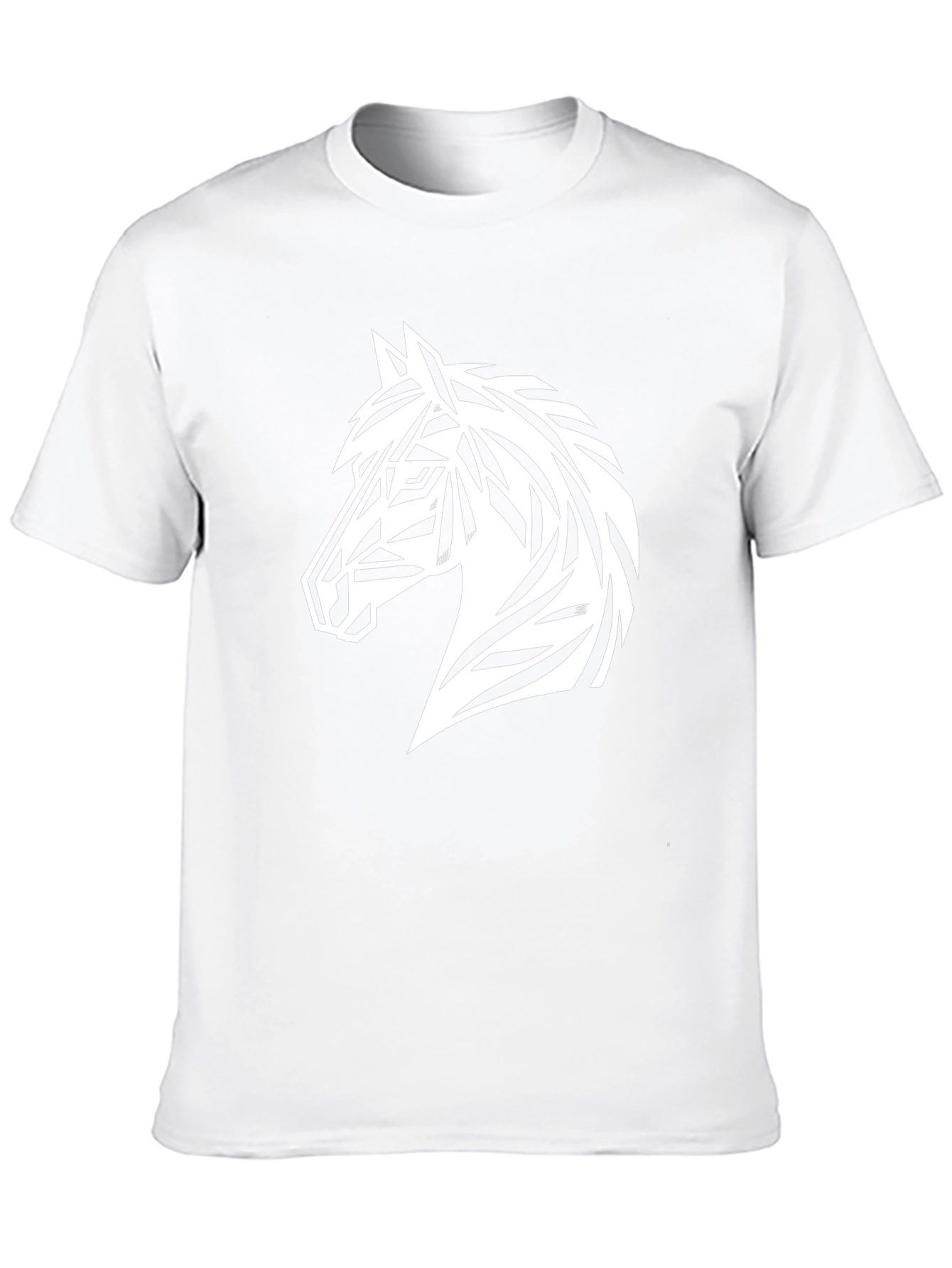 Geometric Horse Graphic Tee - Black