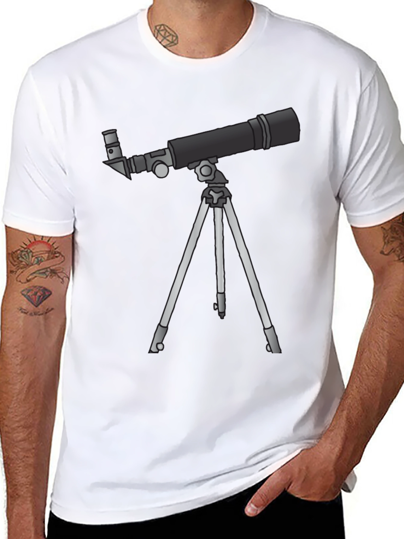 Telescope Graphic Tee - Stargazer Style