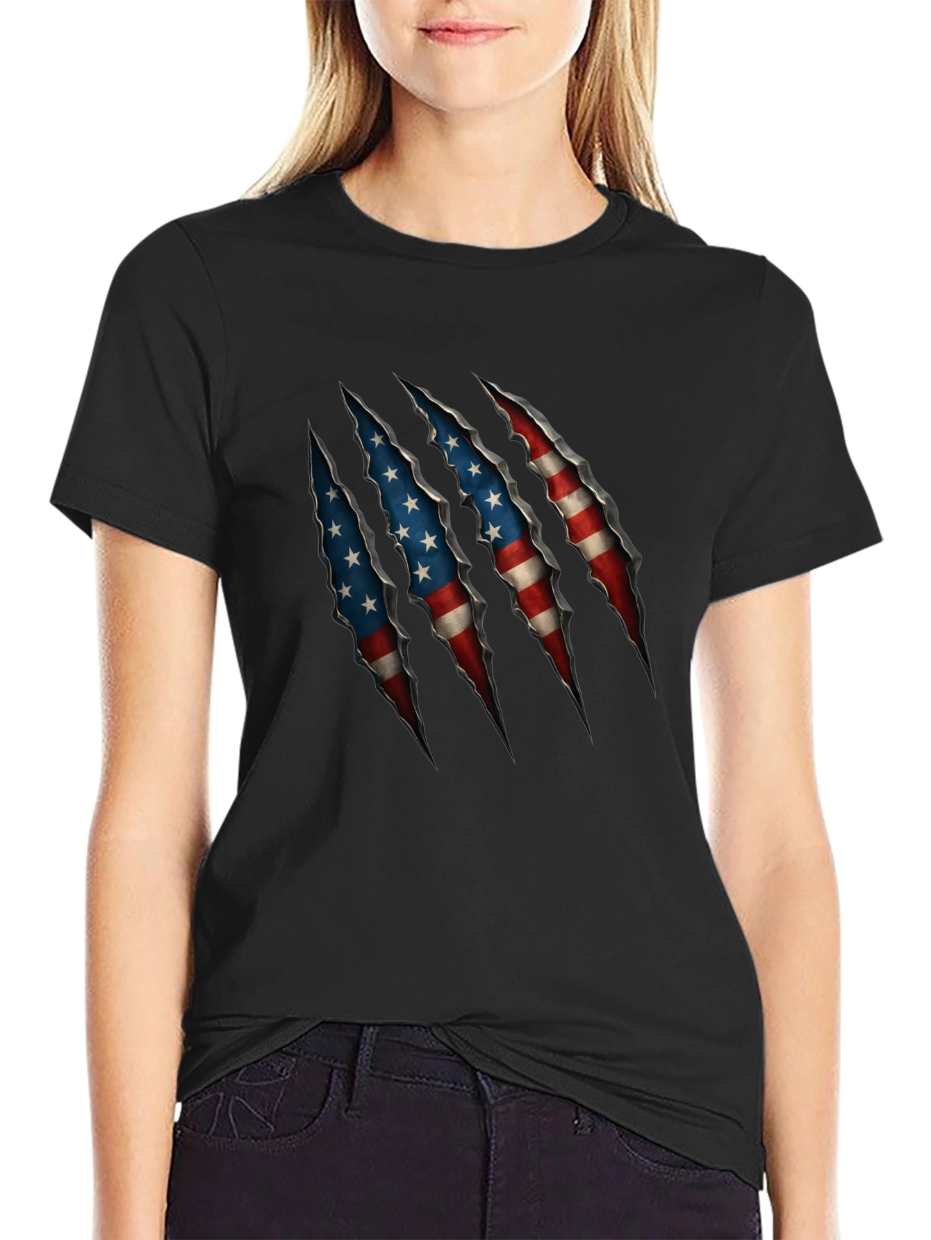 American Flag Claw T-Shirt