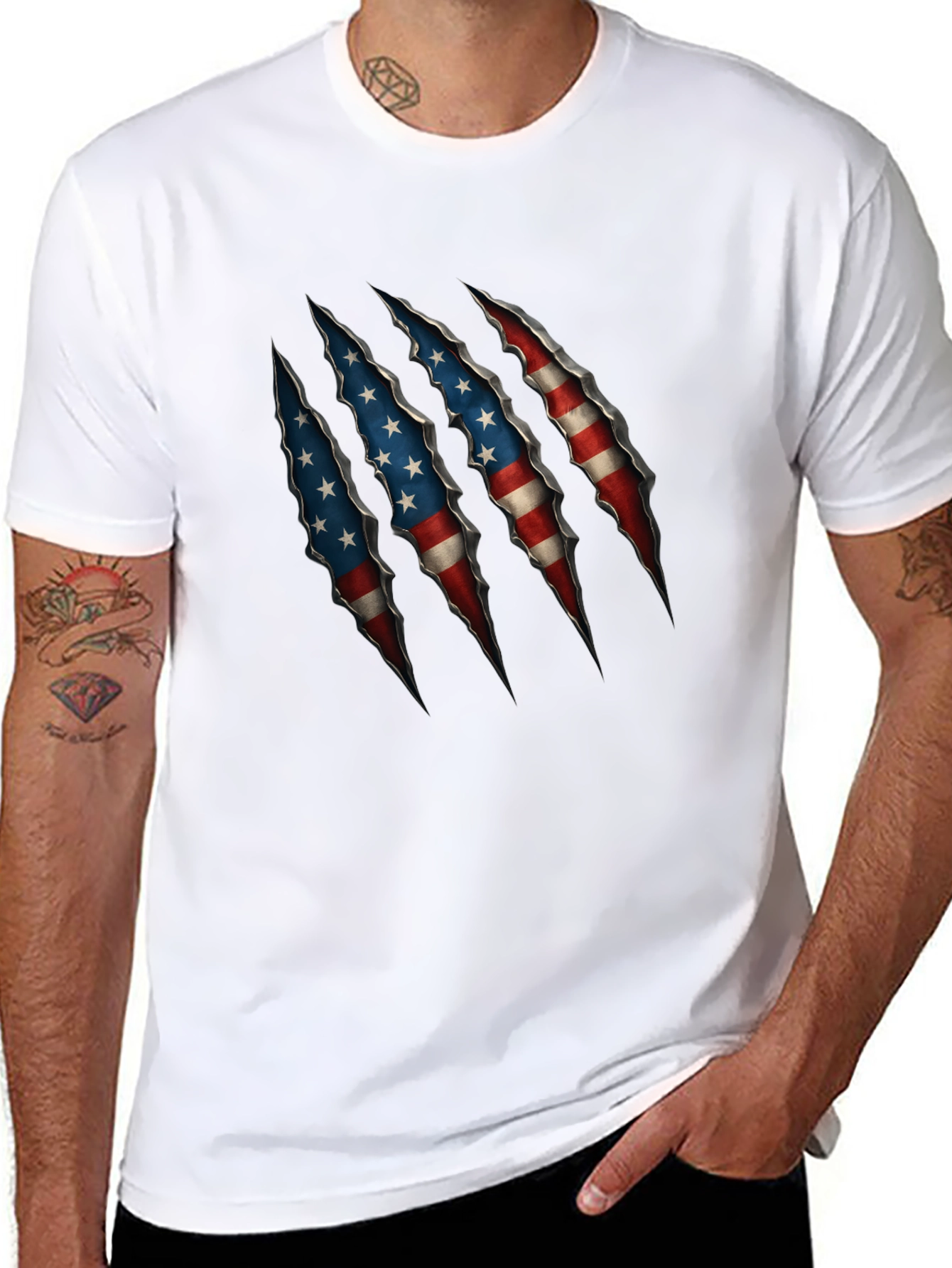 American Flag Claw T-Shirt