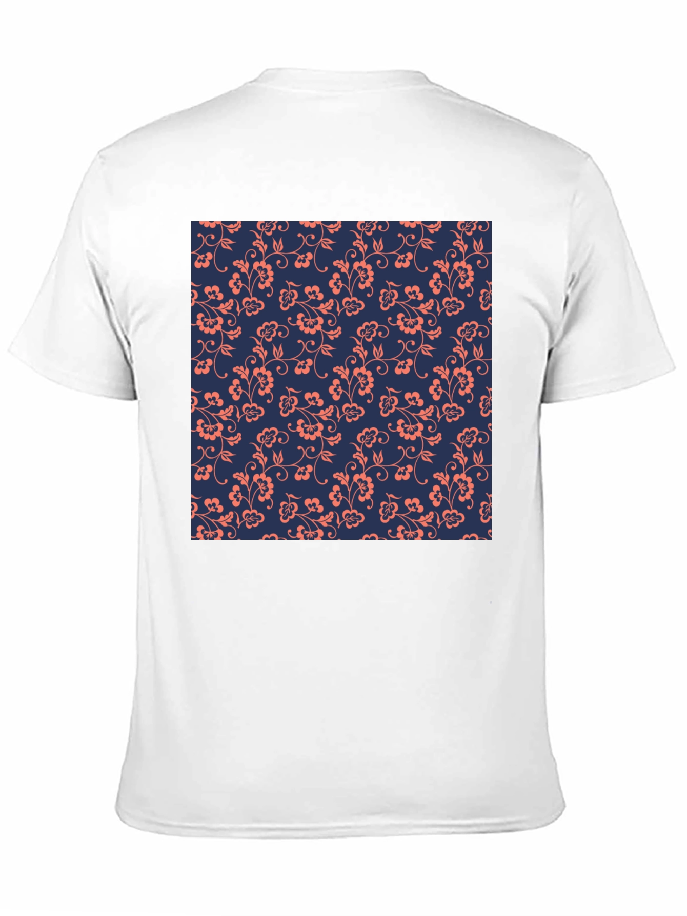 Floral Pattern Black T-Shirt