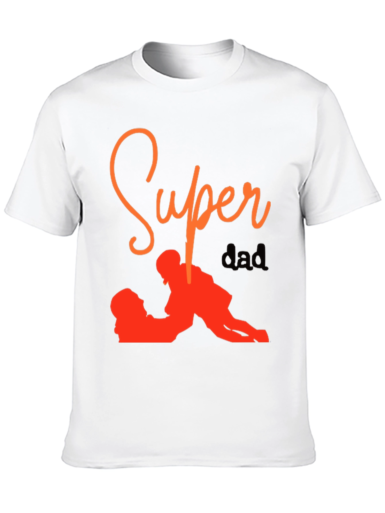 Super Dad Graphic Tee - Black Cotton T-Shirt
