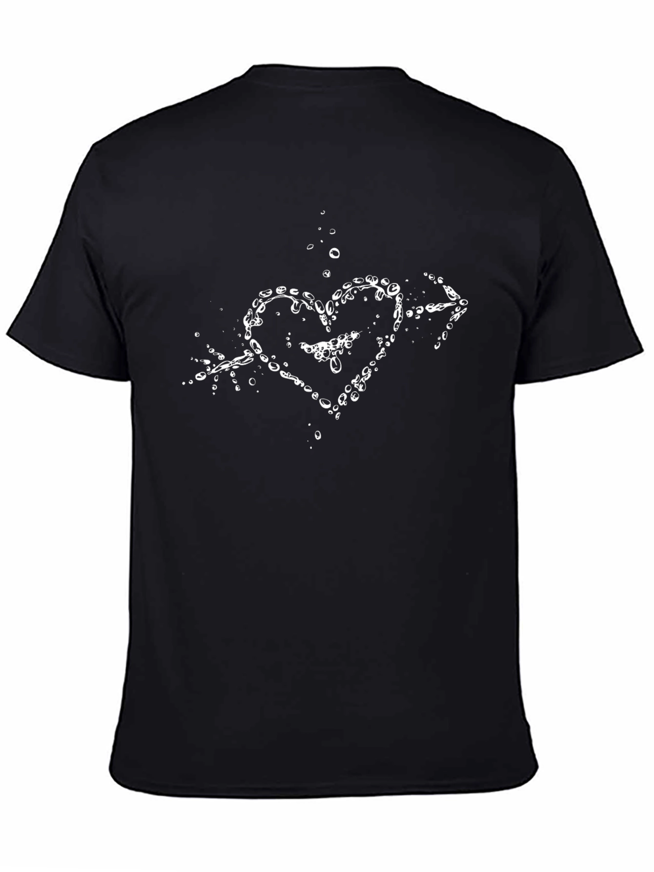 Heart Arrow Graphic Tee - Trendy Black T-Shirt