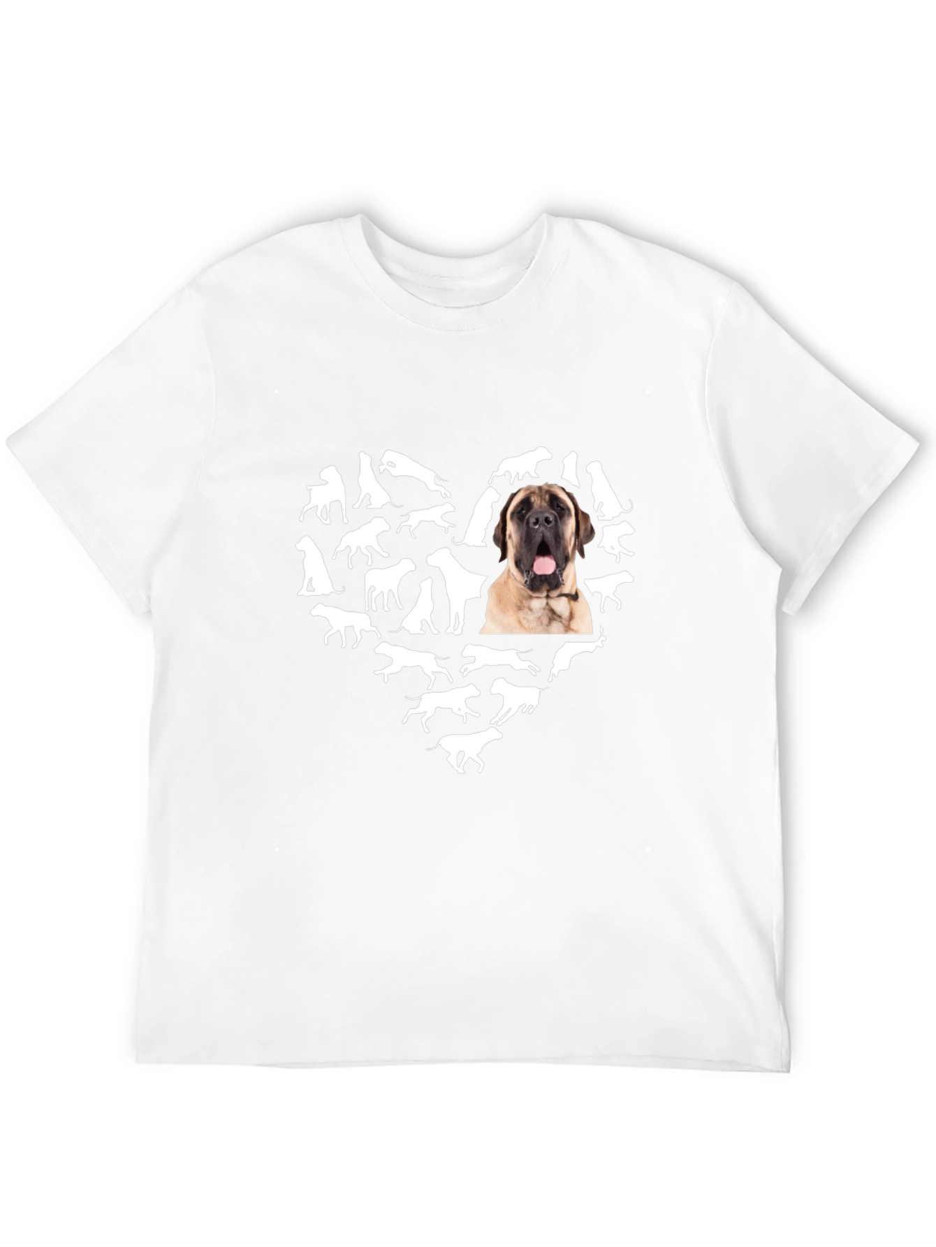 Dog Heart T-Shirt - Mens Black Graphic Tee