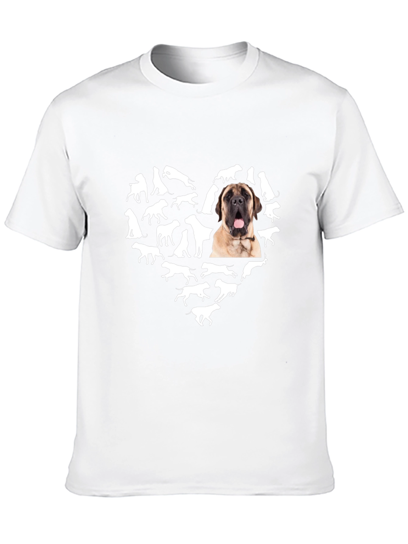 Dog Heart T-Shirt - Mens Black Graphic Tee