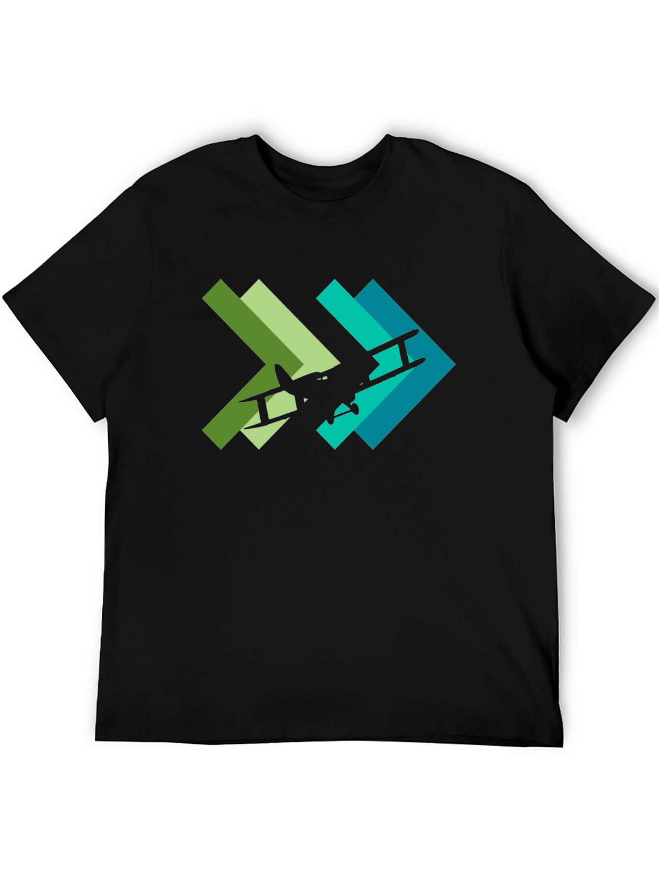 Biplane Arrow Graphic Tee - Aviation Style
