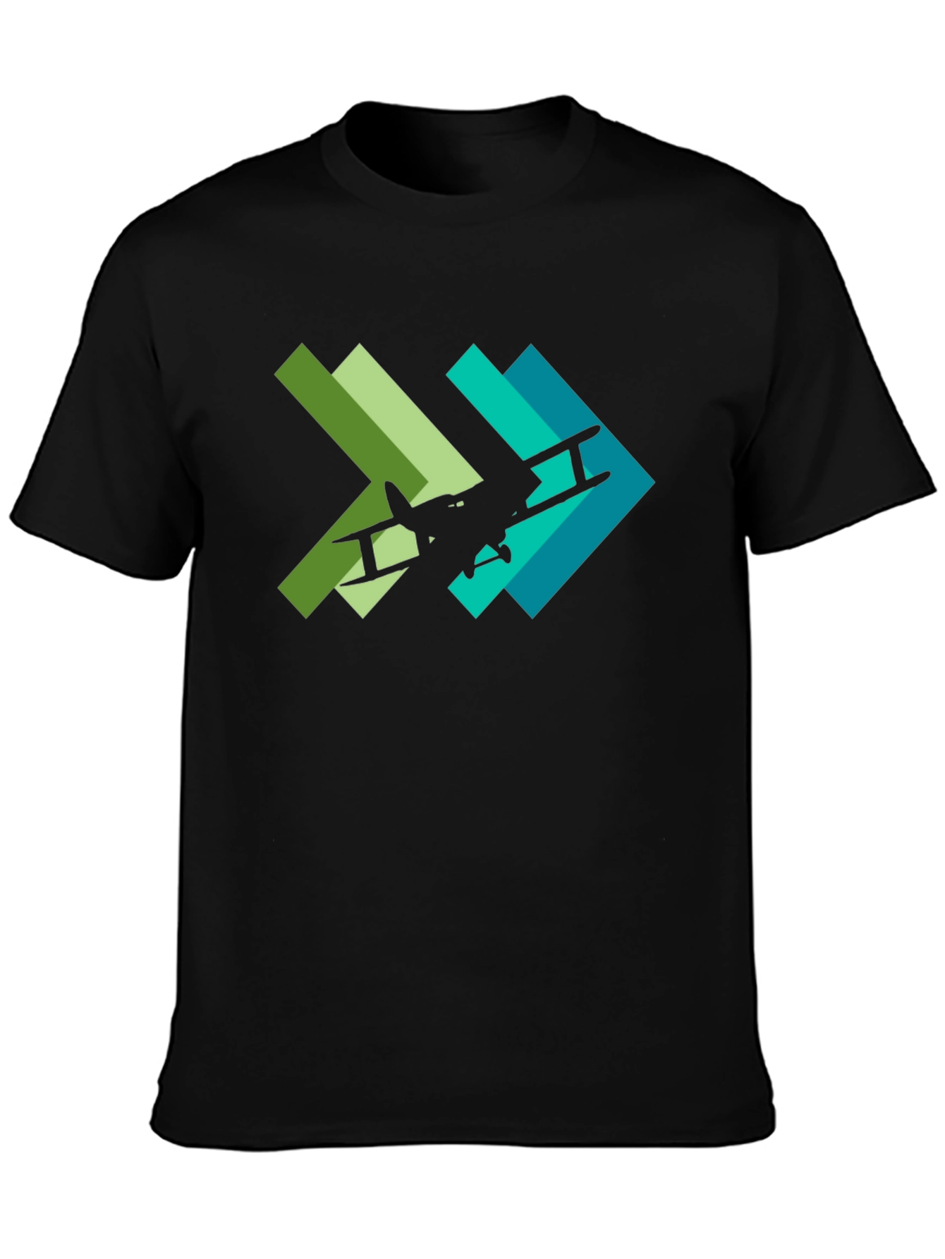 Biplane Arrow Graphic Tee - Aviation Style