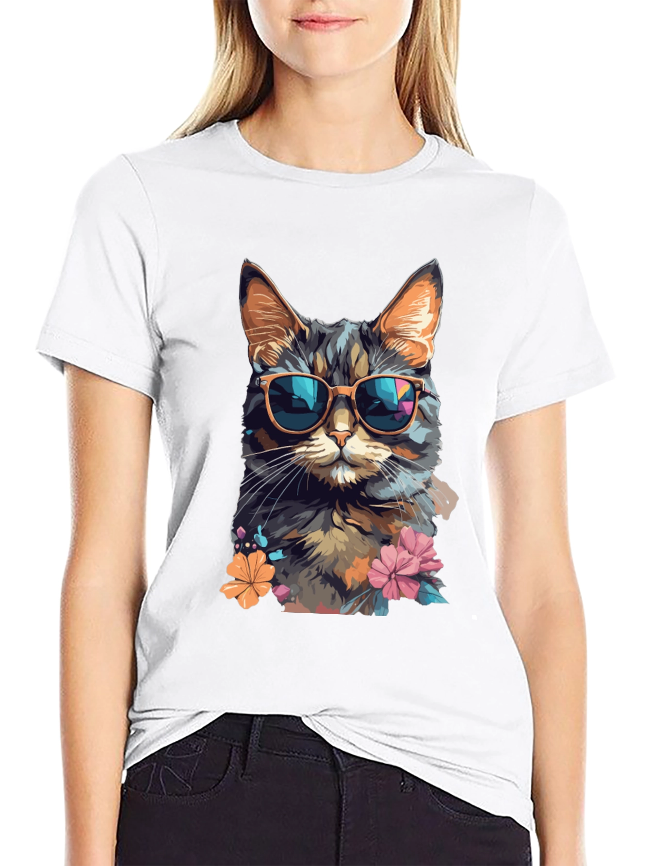 Cool Cat T-Shirt: Stylish Feline Design