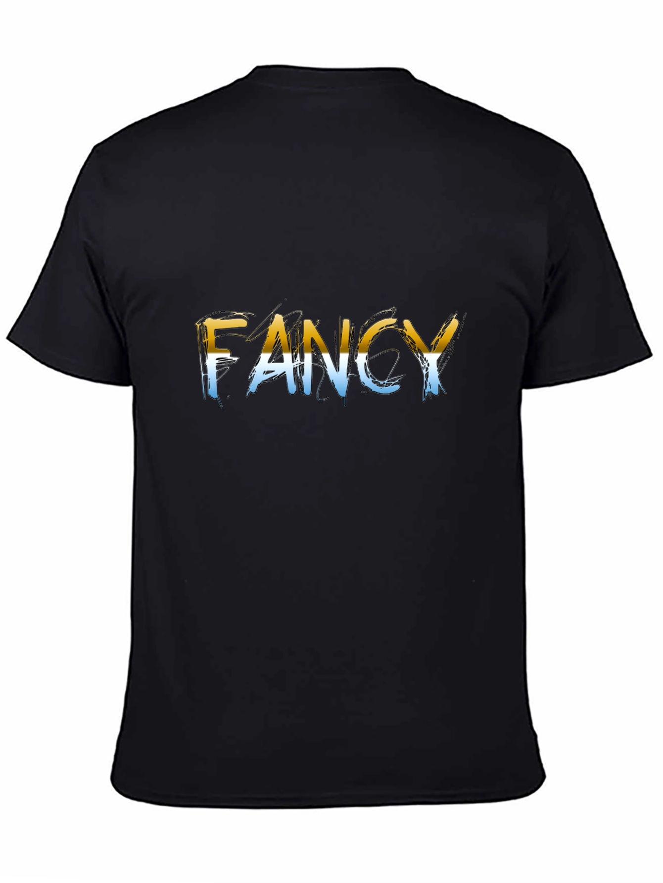 Fancy Graphic Print Black T-Shirt