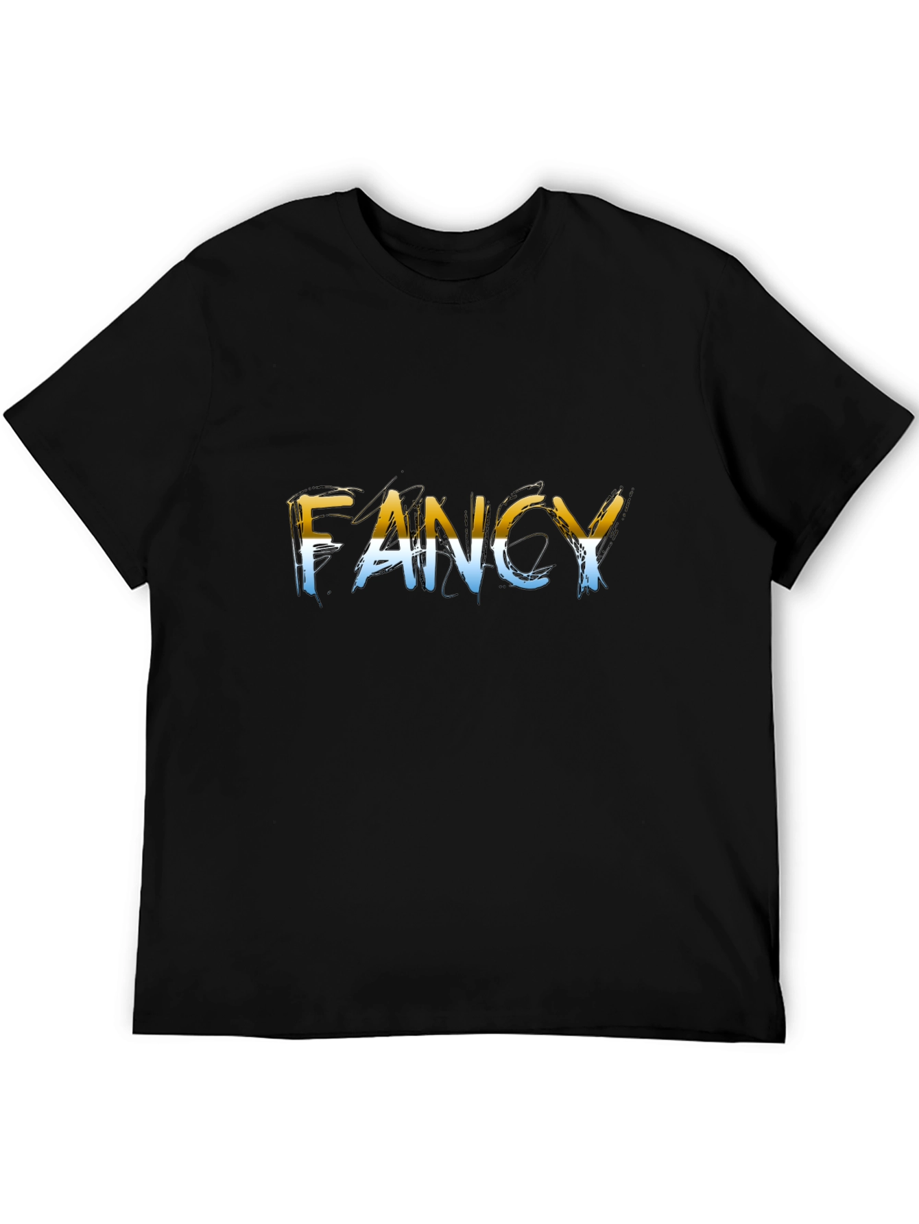 Fancy Graphic Print Black T-Shirt