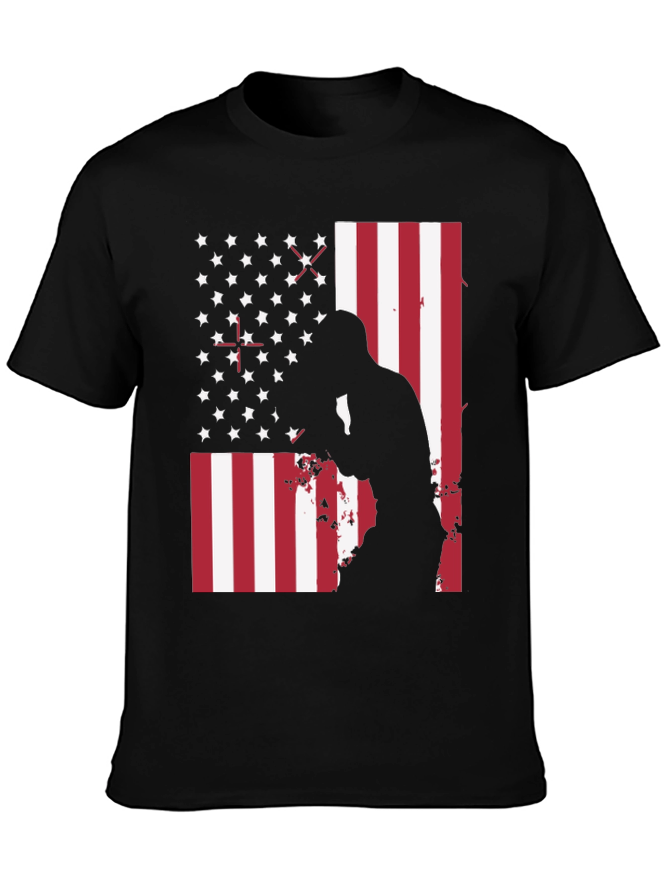 American Flag Boxer Graphic T-Shirt