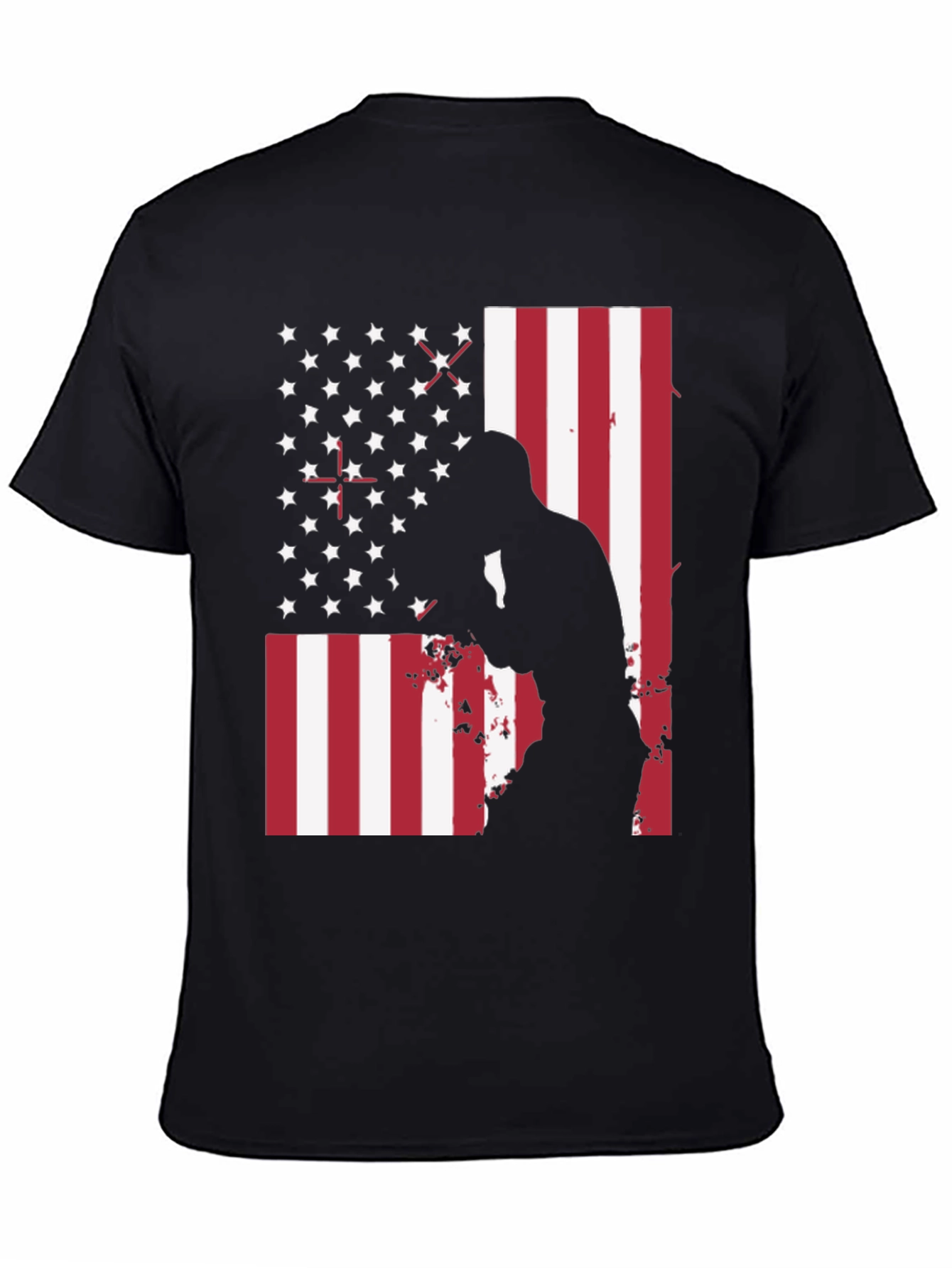 American Flag Boxer Graphic T-Shirt