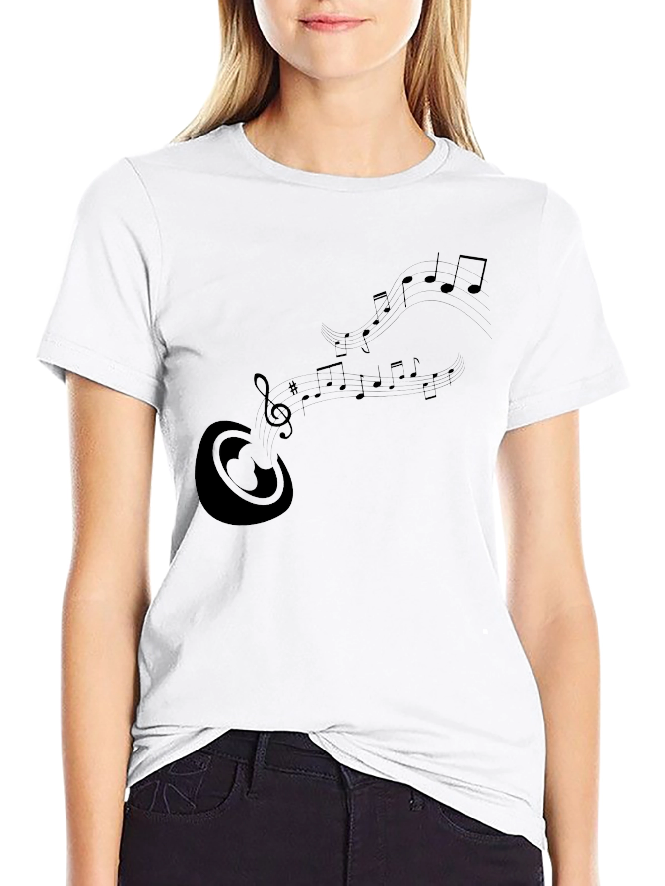 Musical Notes Graphic T-Shirt