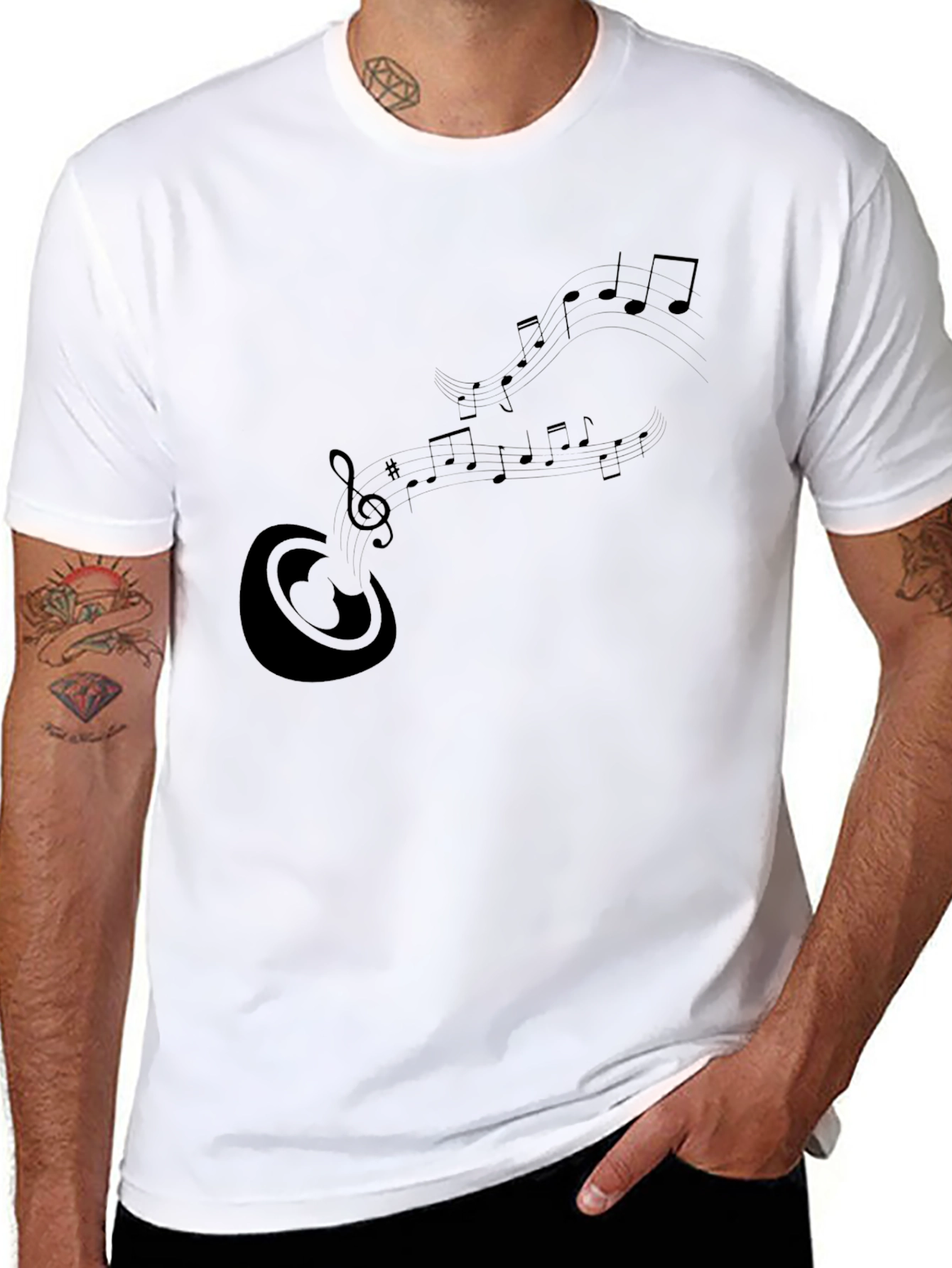 Musical Notes Graphic T-Shirt