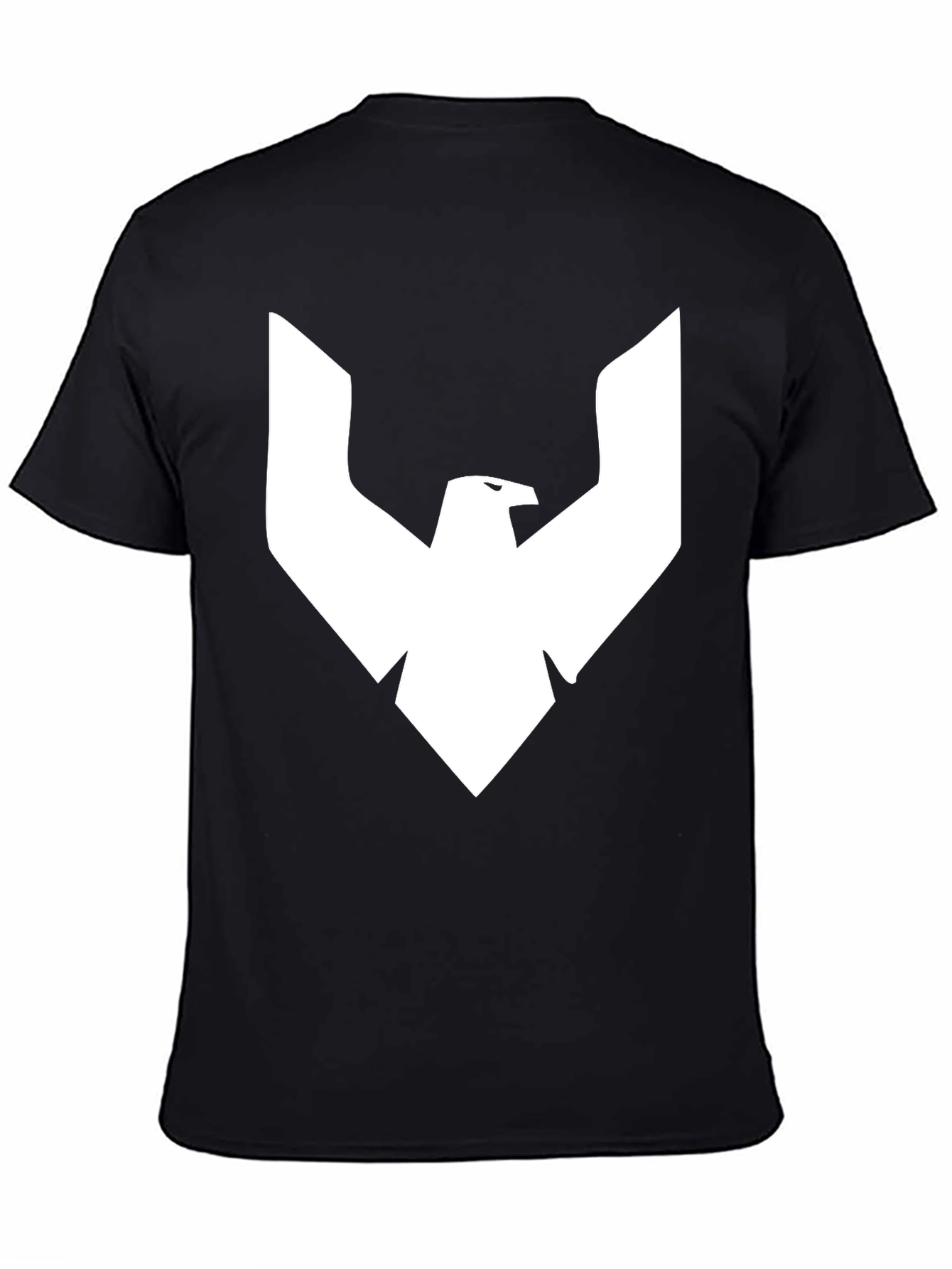 Black T-Shirt with White Eagle Logo