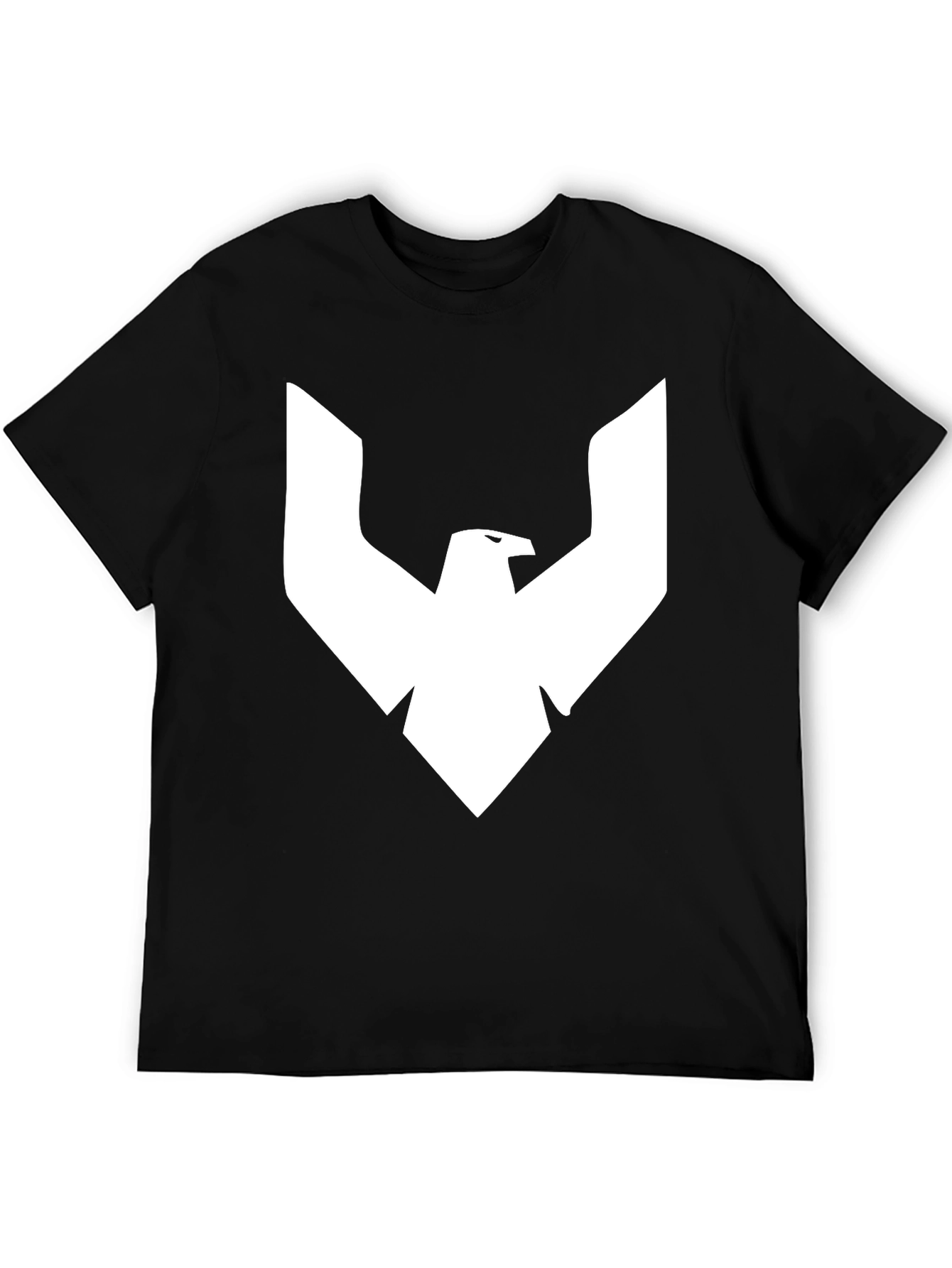Black T-Shirt with White Eagle Logo