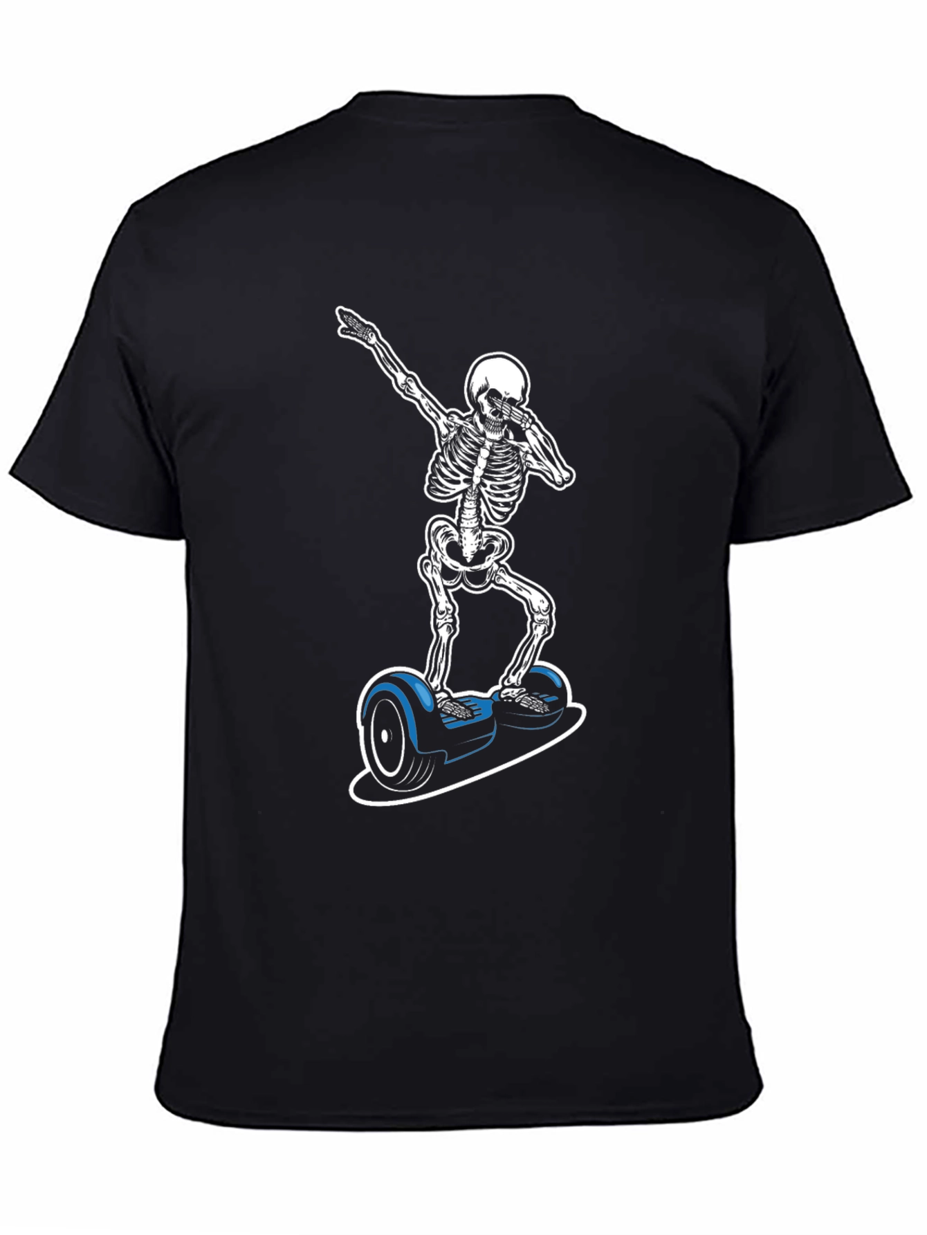 Skeleton Dabbing on Hoverboard Graphic T-Shirt