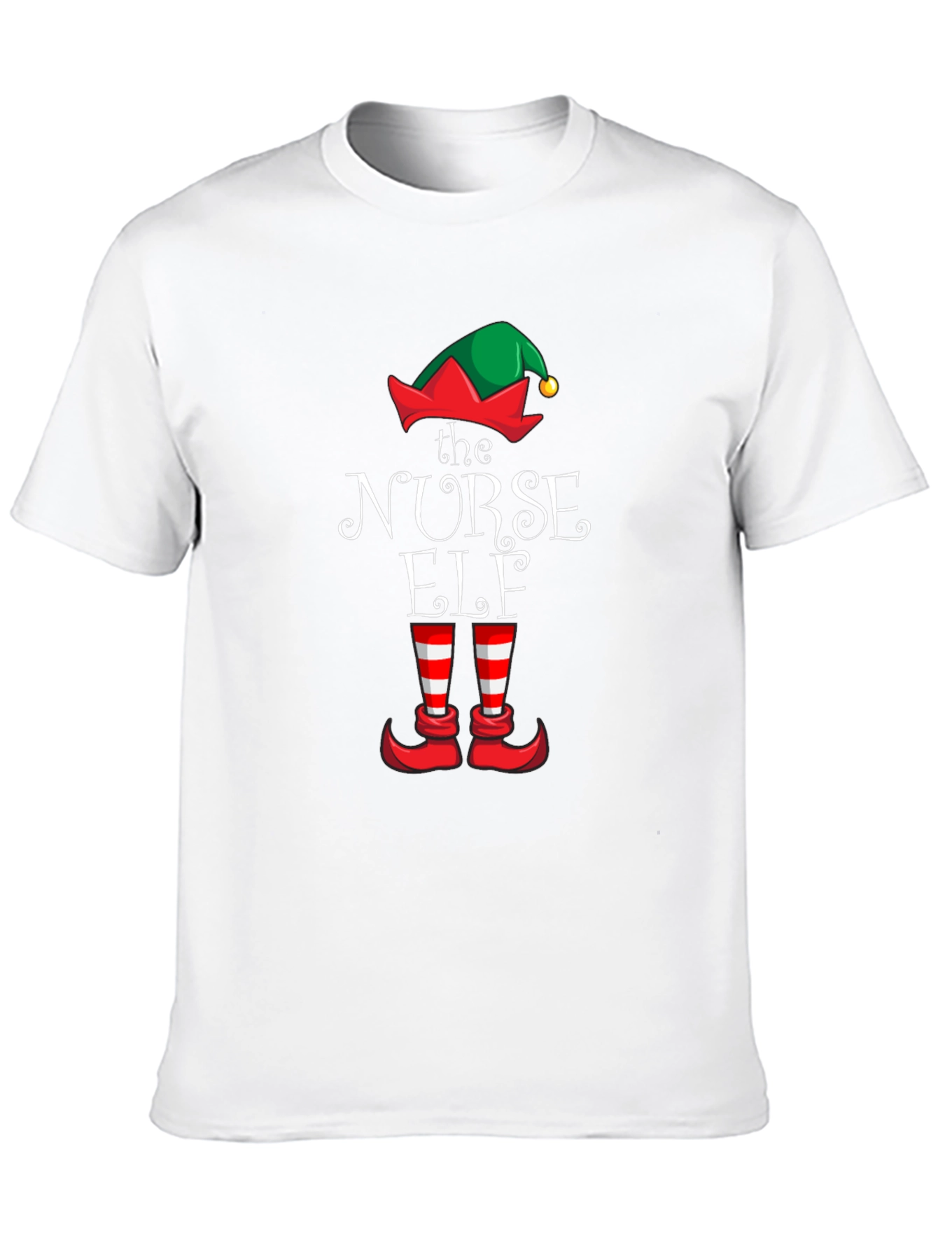 Nurse Elf Christmas Graphic T-Shirt