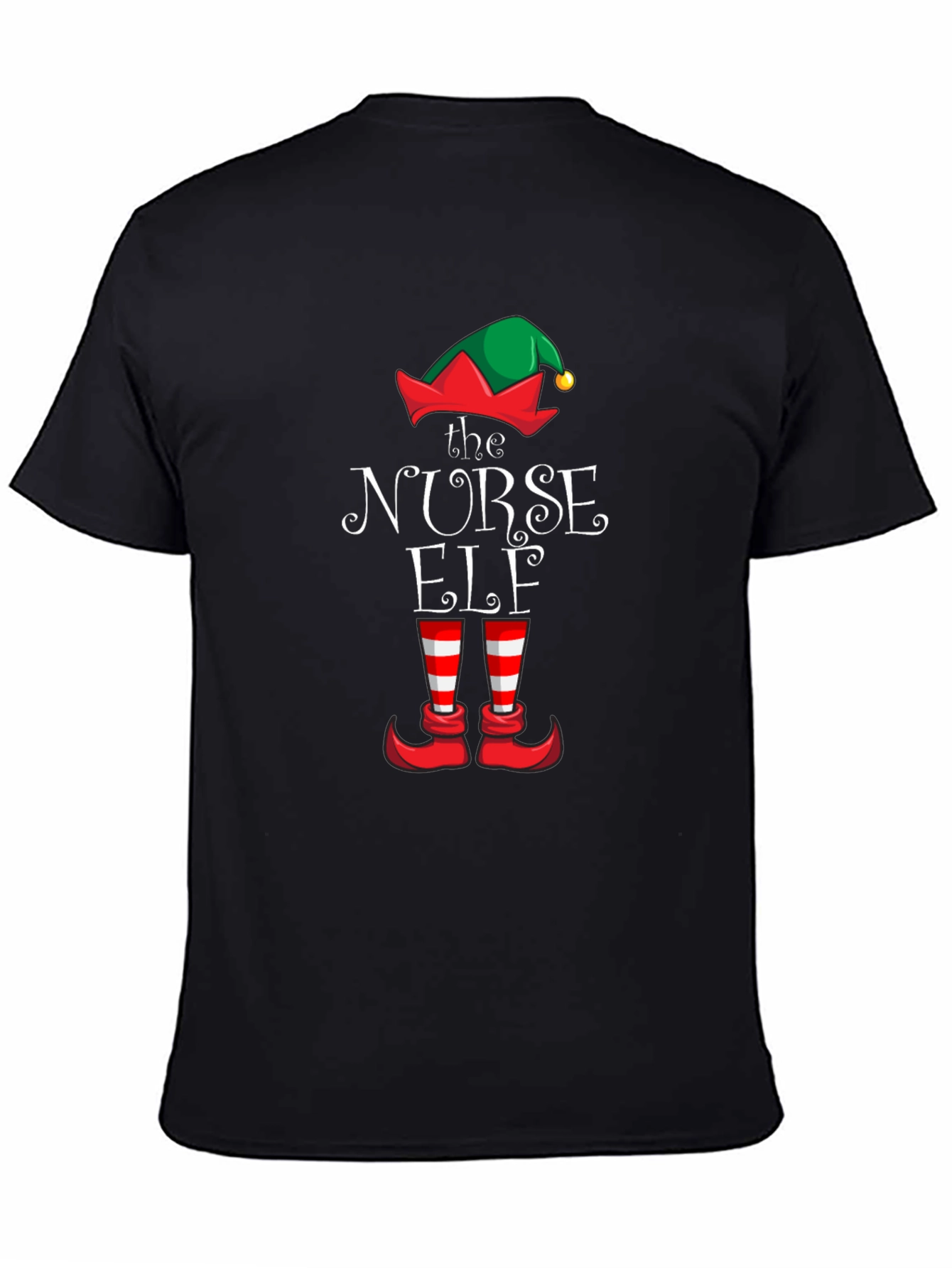 Nurse Elf Christmas Graphic T-Shirt
