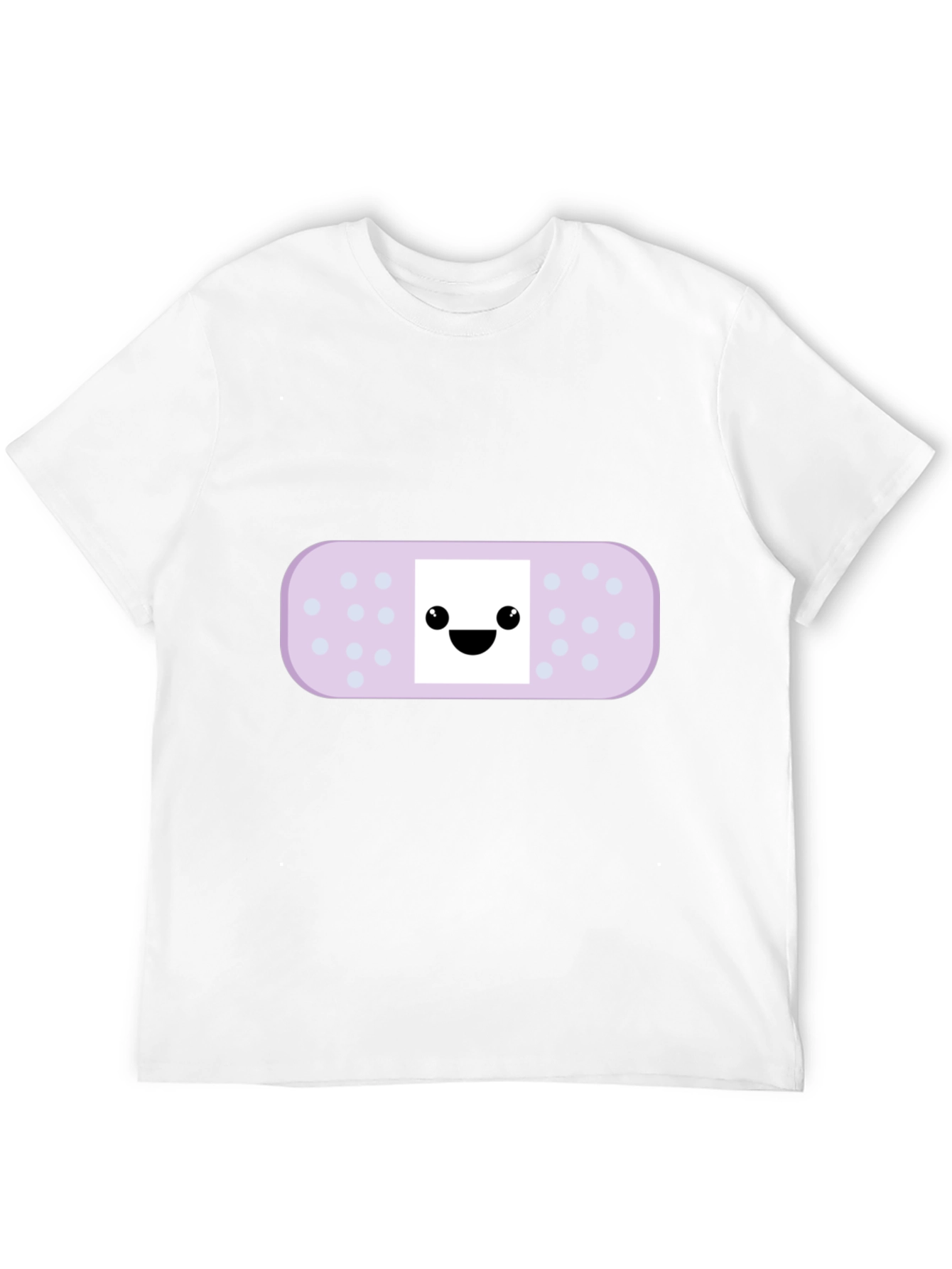 Cute Bandage Cartoon Graphic Tee - Black