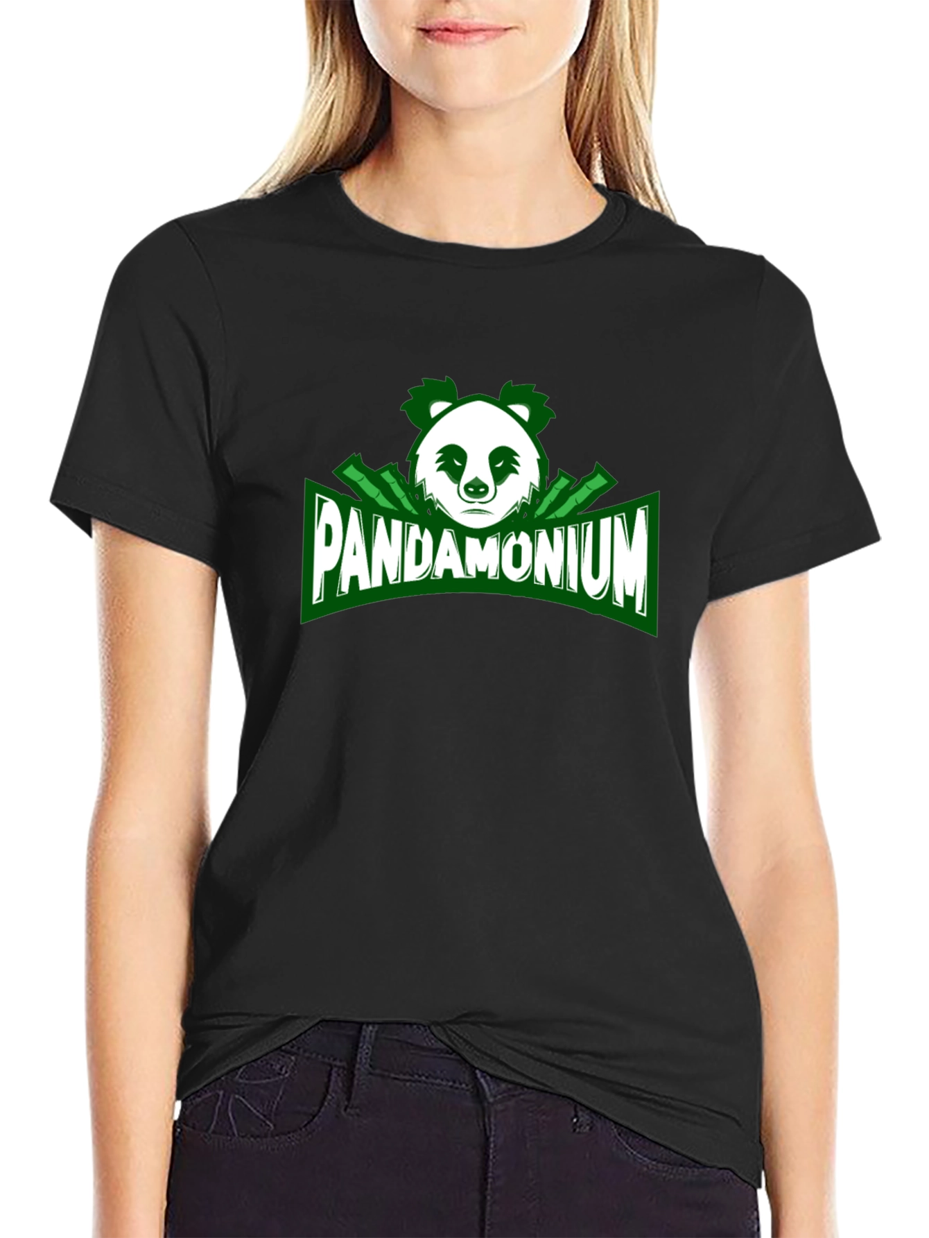 Pandamonium Black Graphic T-Shirt