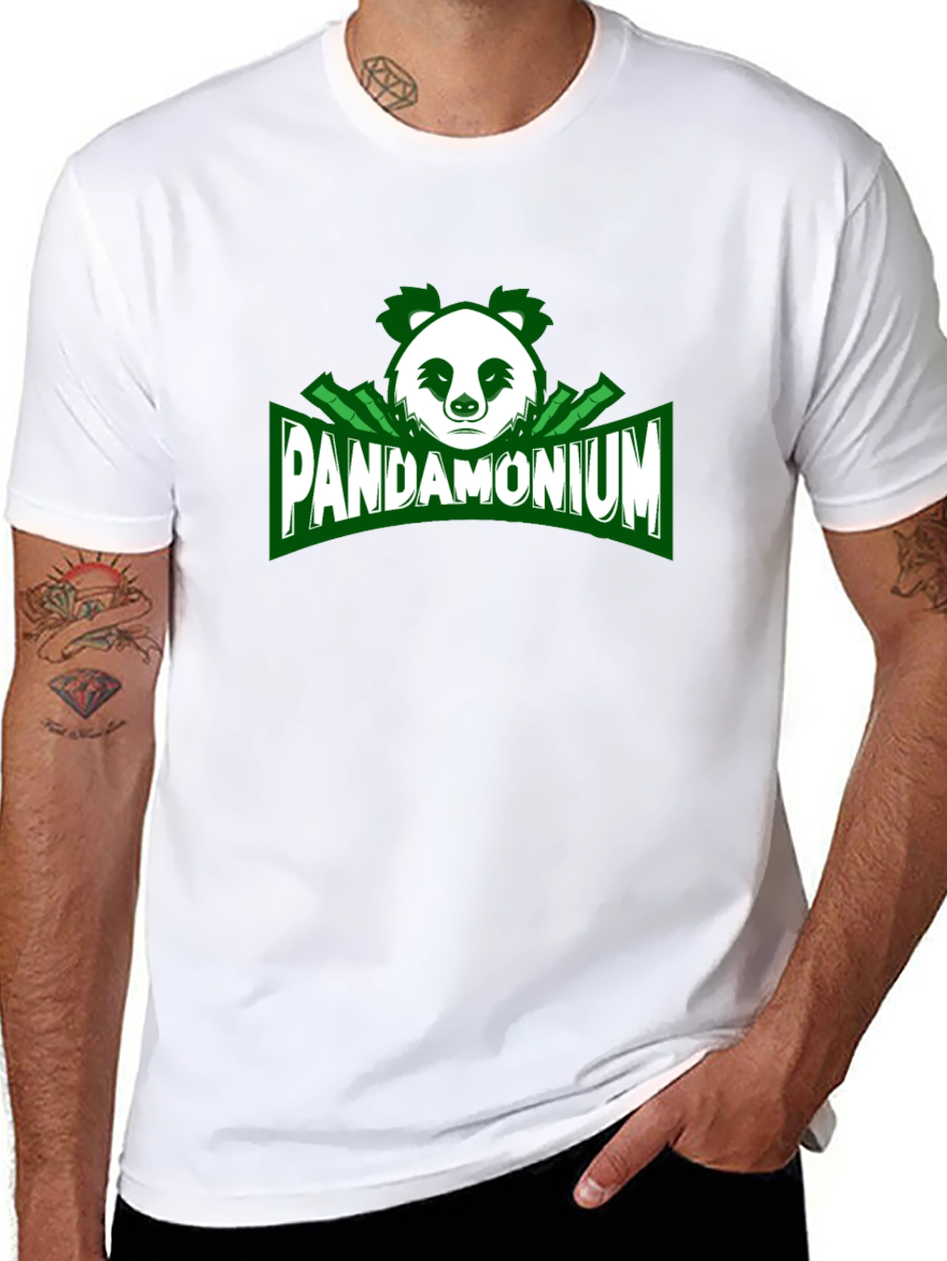 Pandamonium Black Graphic T-Shirt