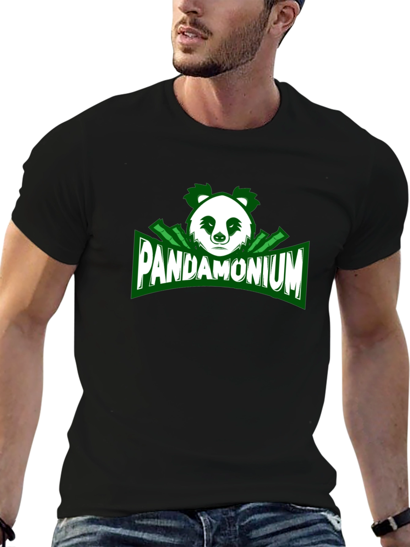 Pandamonium Black Graphic T-Shirt