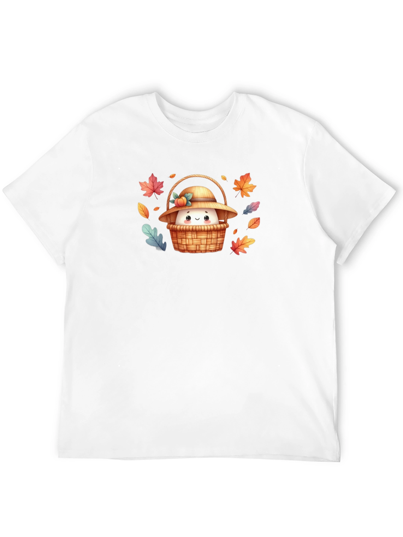 Autumn Basket T-Shirt: Cute Cartoon Graphic Tee