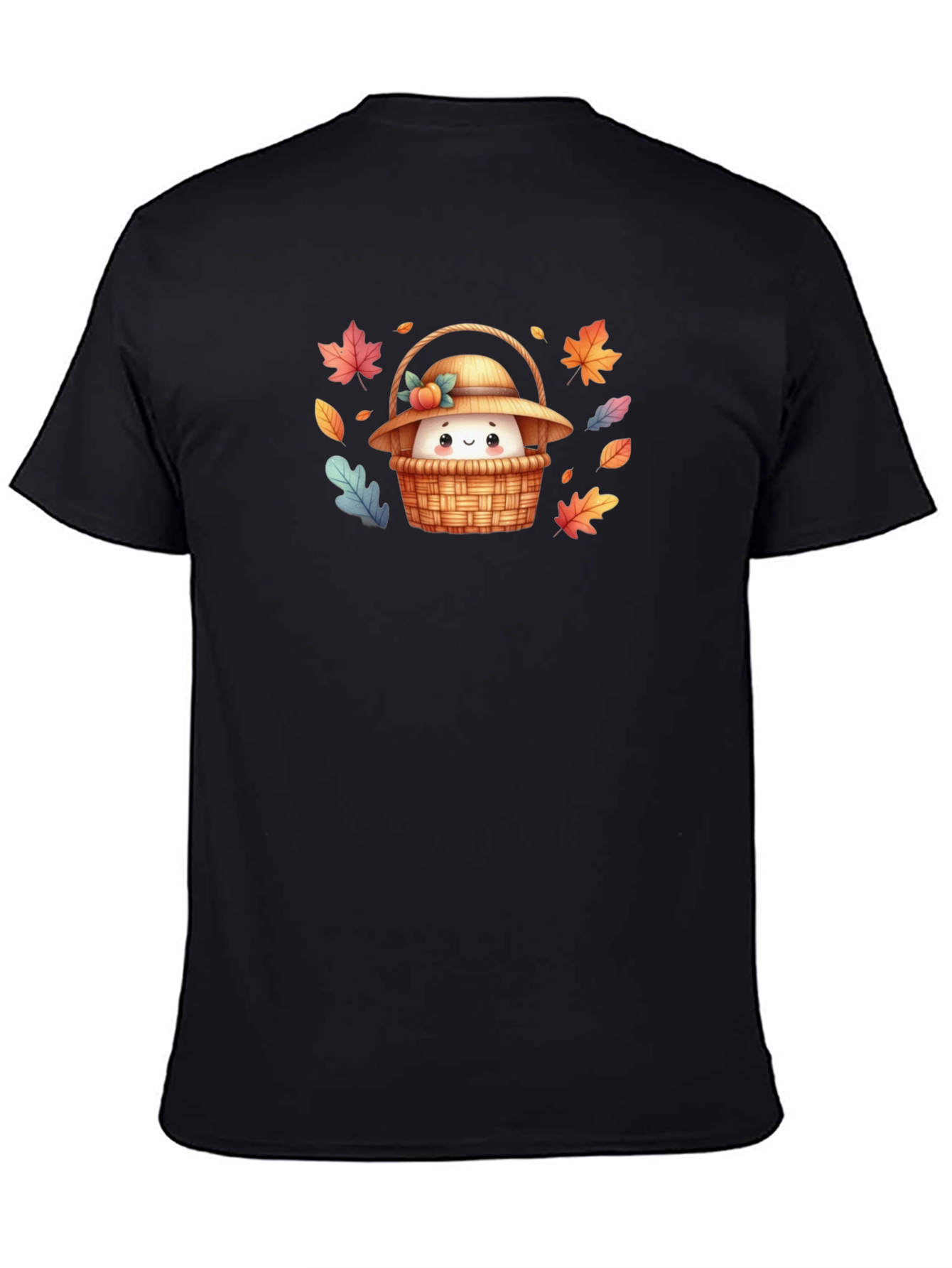Autumn Basket T-Shirt: Cute Cartoon Graphic Tee