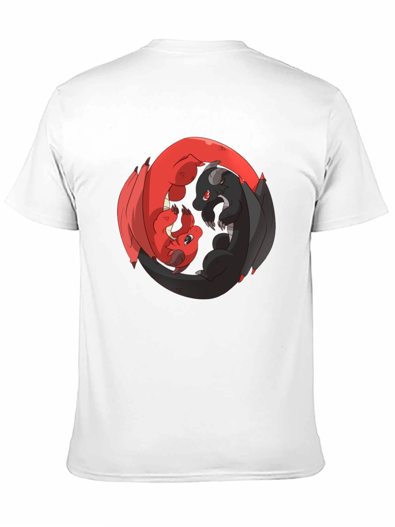 Yin Yang Dragons Black T-Shirt