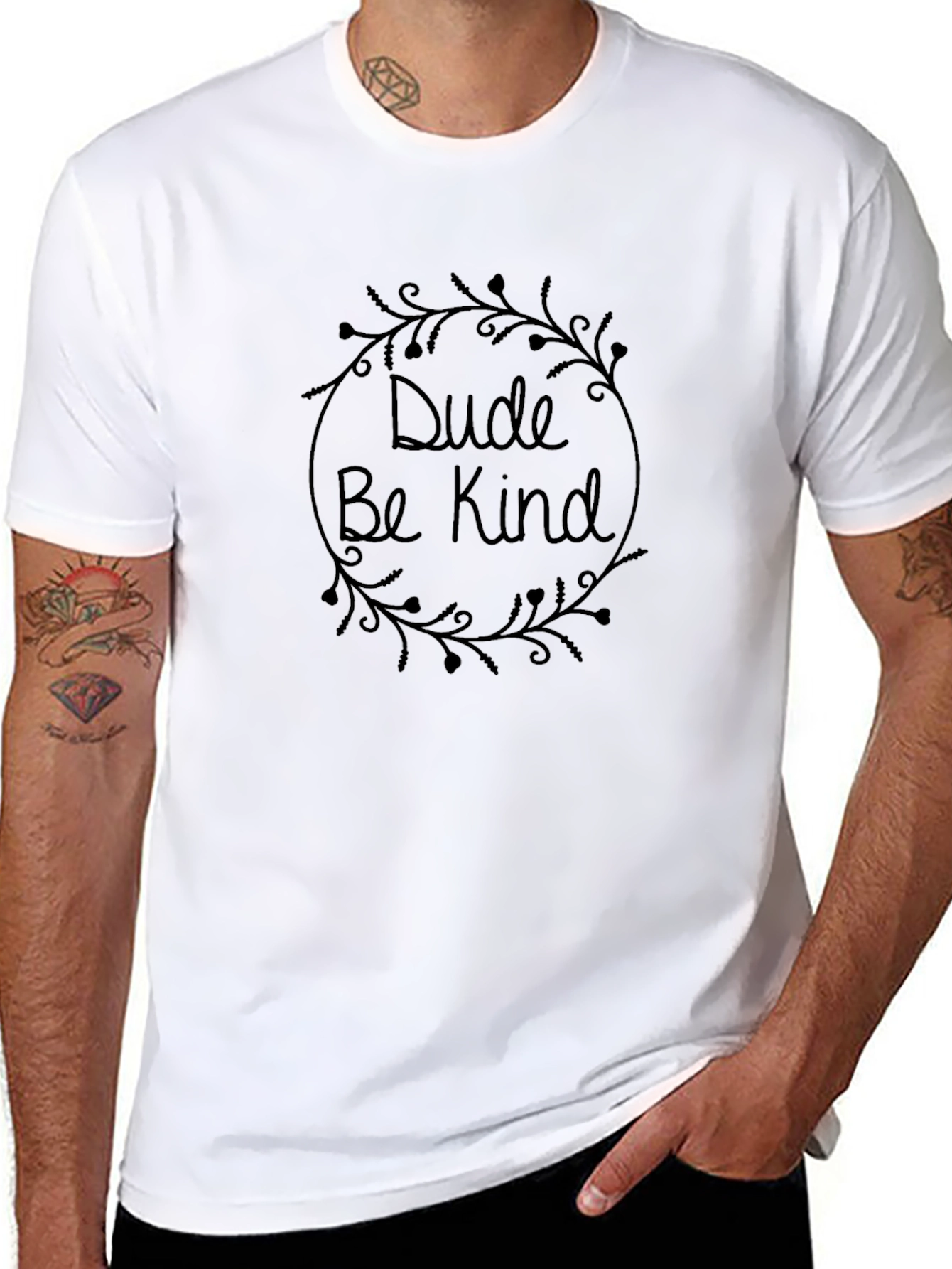 Dude Be Kind Black Graphic Tee
