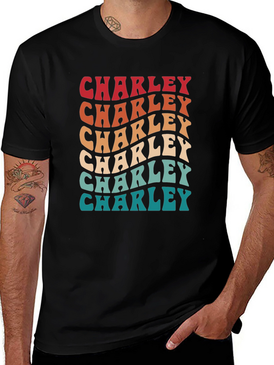 Retro Charley T-Shirt - Personalized Name Tee