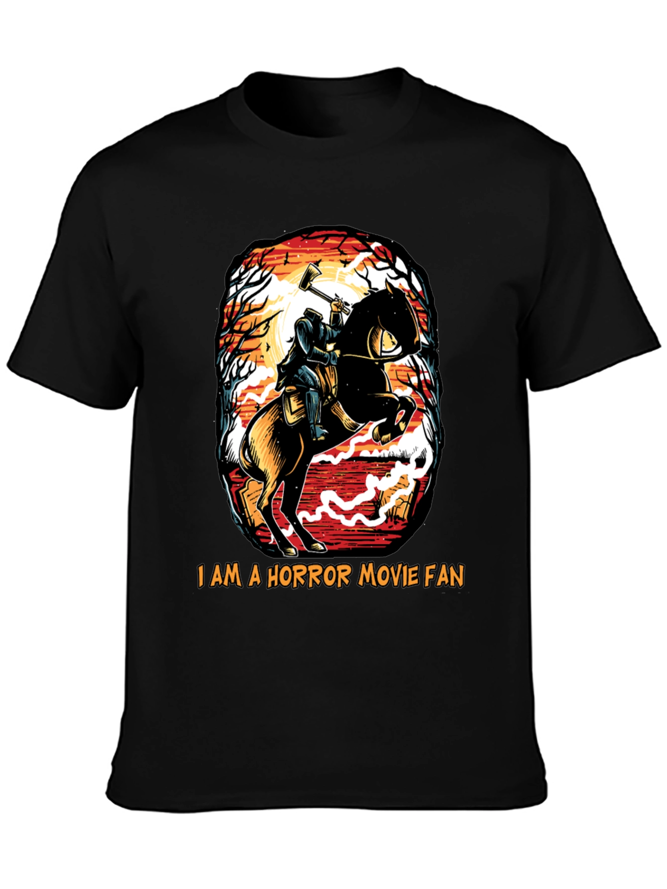 Headless Horseman Horror Movie Fan T-Shirt