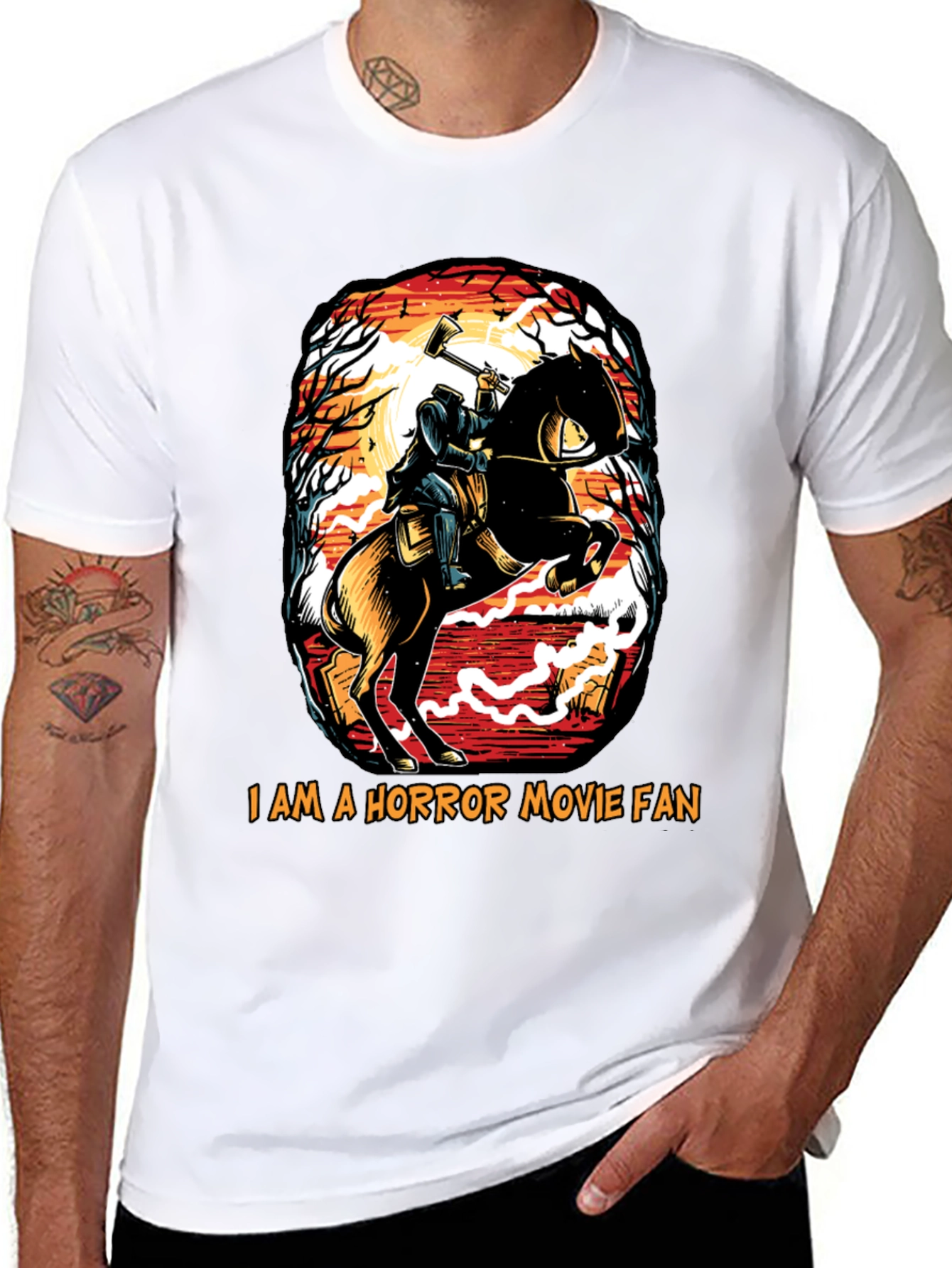 Headless Horseman Horror Movie Fan T-Shirt