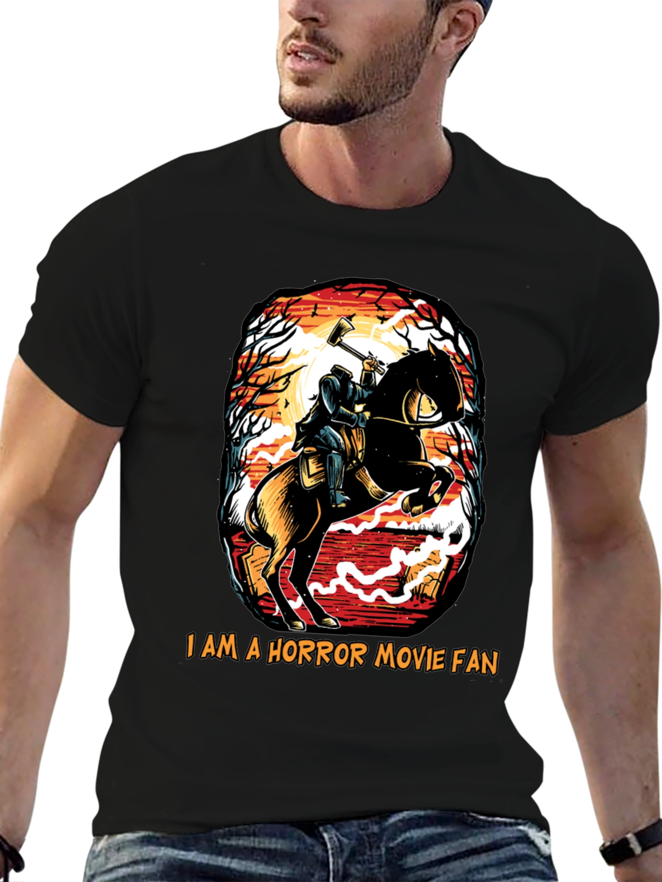 Headless Horseman Horror Movie Fan T-Shirt