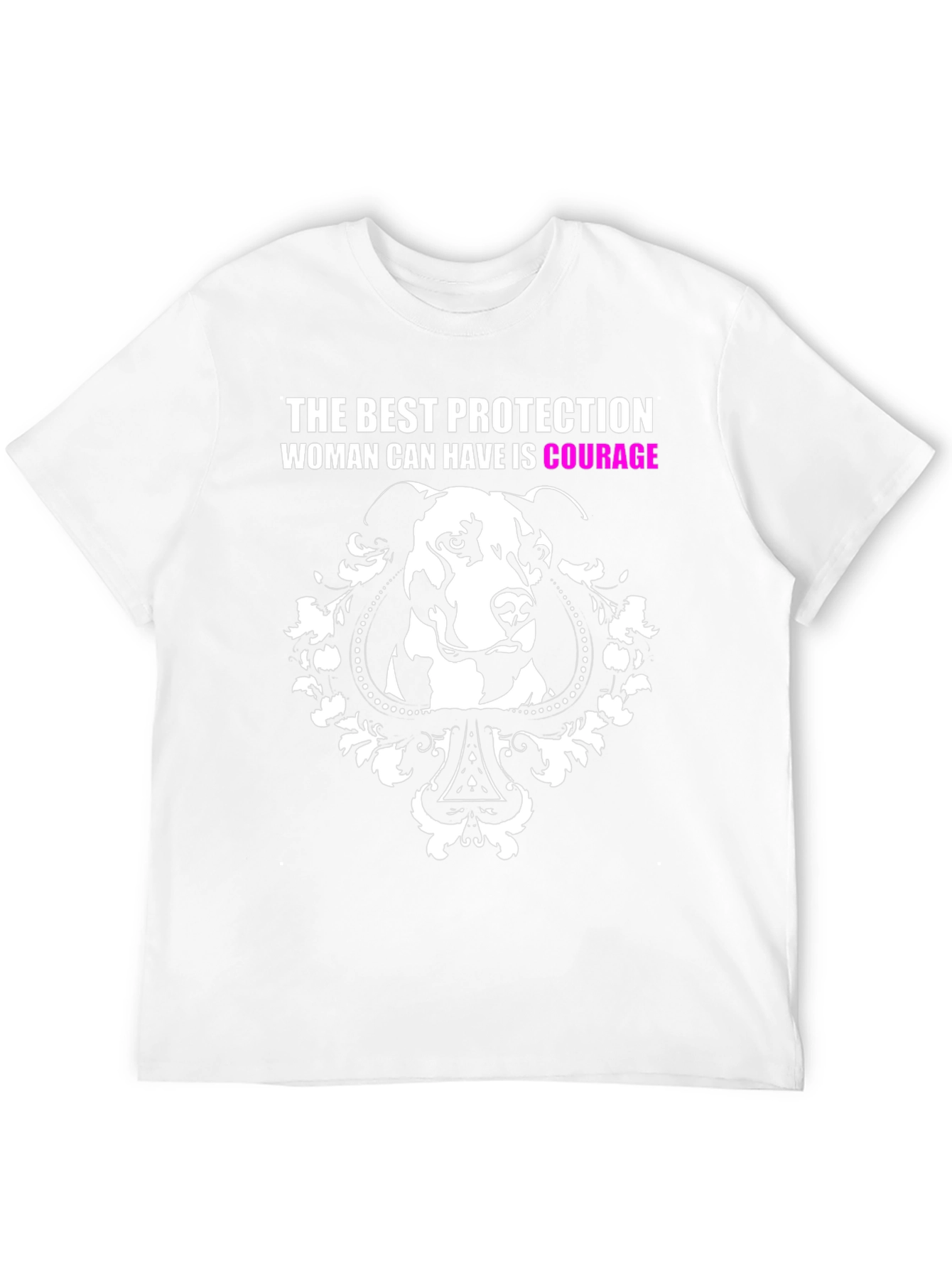Dog Courage Graphic Tee - Empowering Womens Shirt