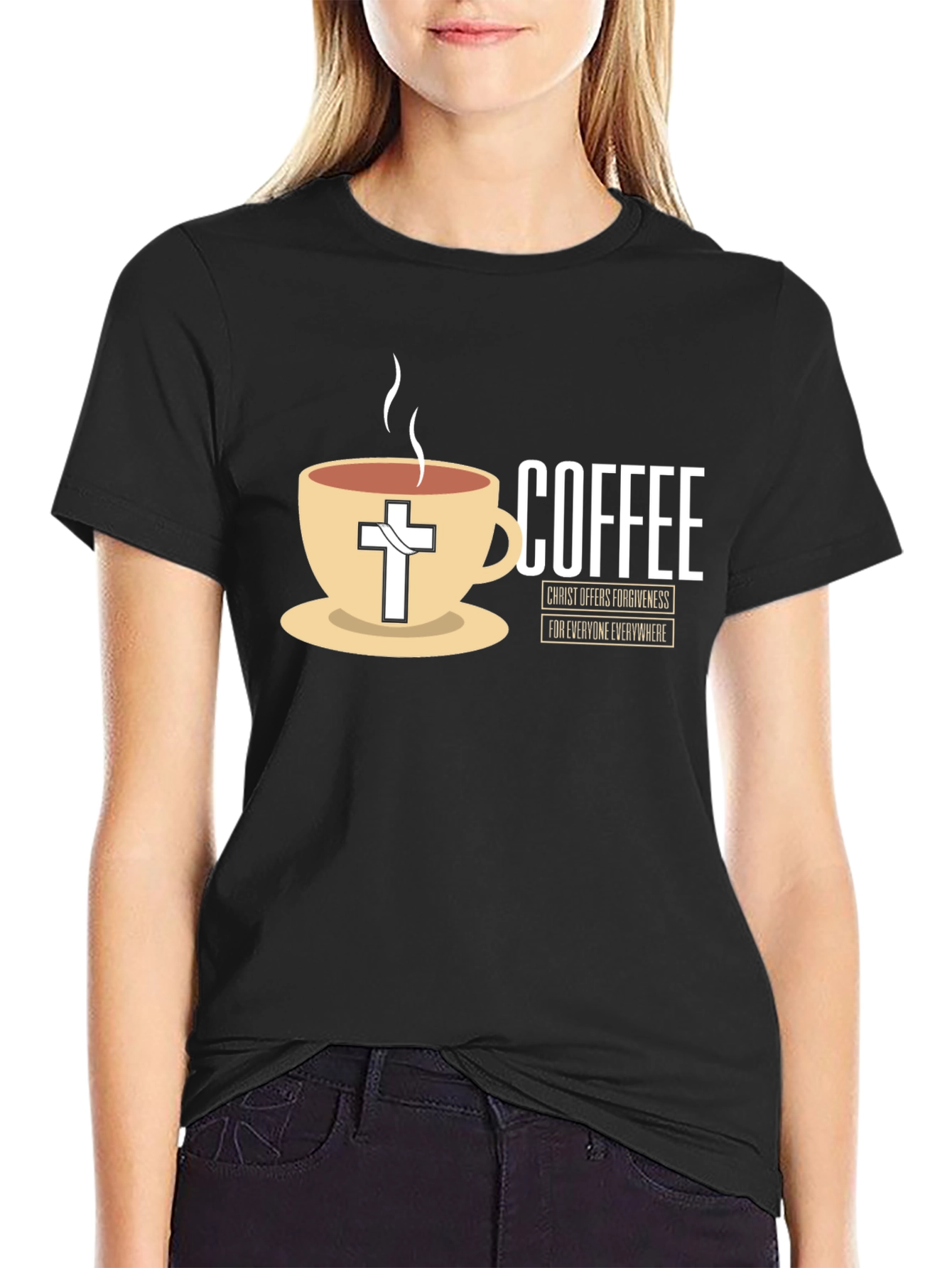 Coffee and Christ Black T-Shirt