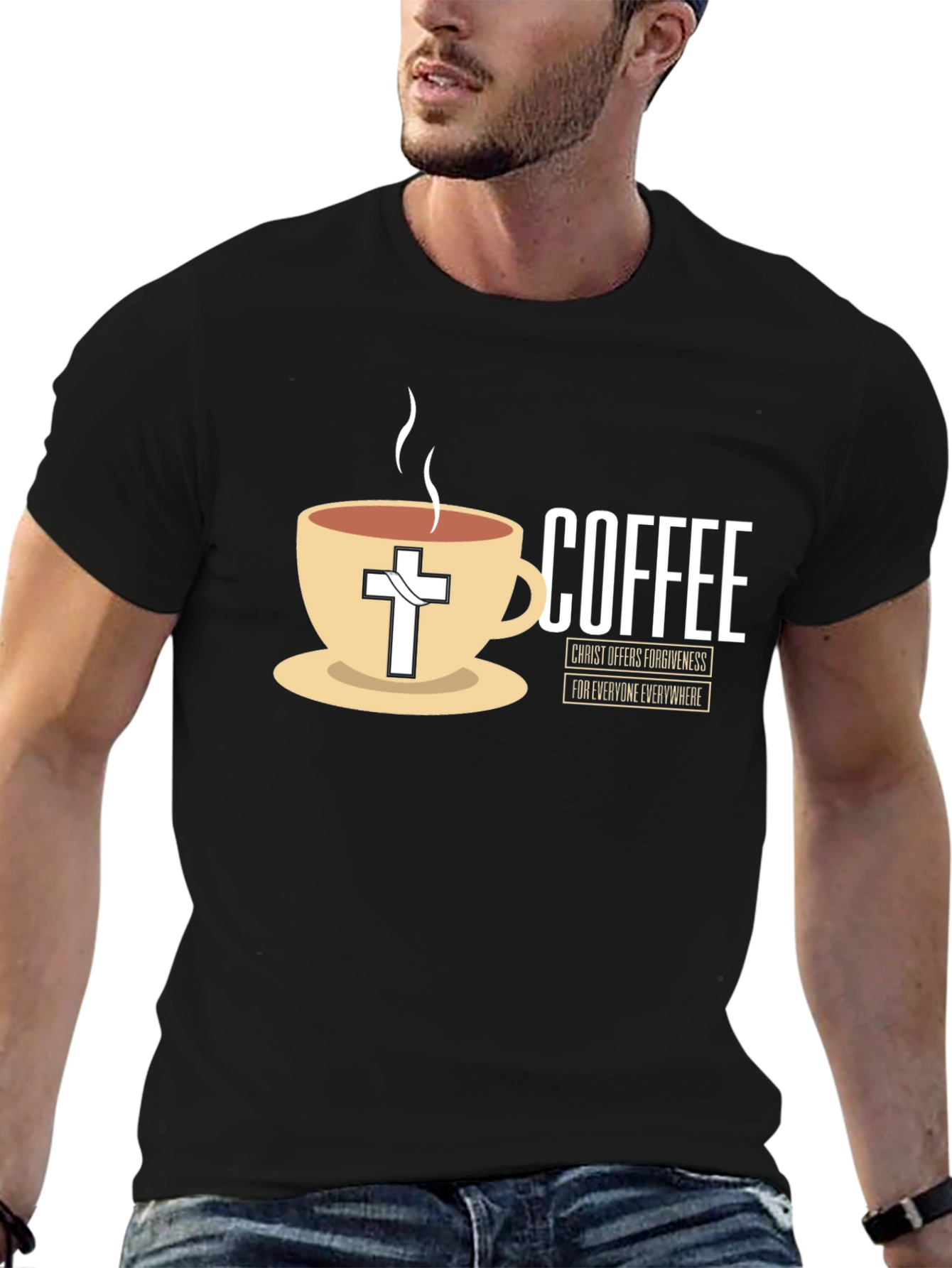 Coffee and Christ Black T-Shirt