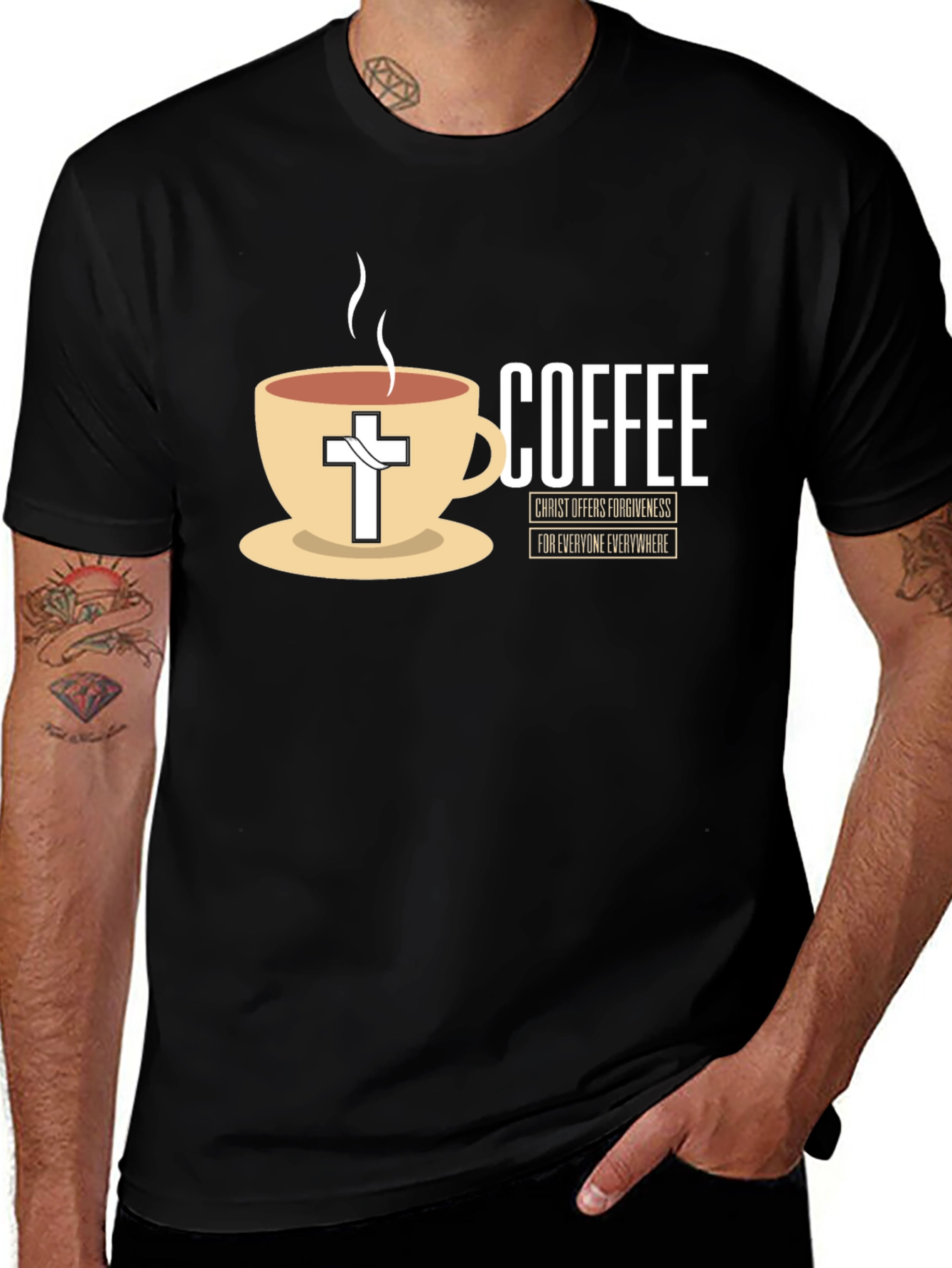 Coffee and Christ Black T-Shirt